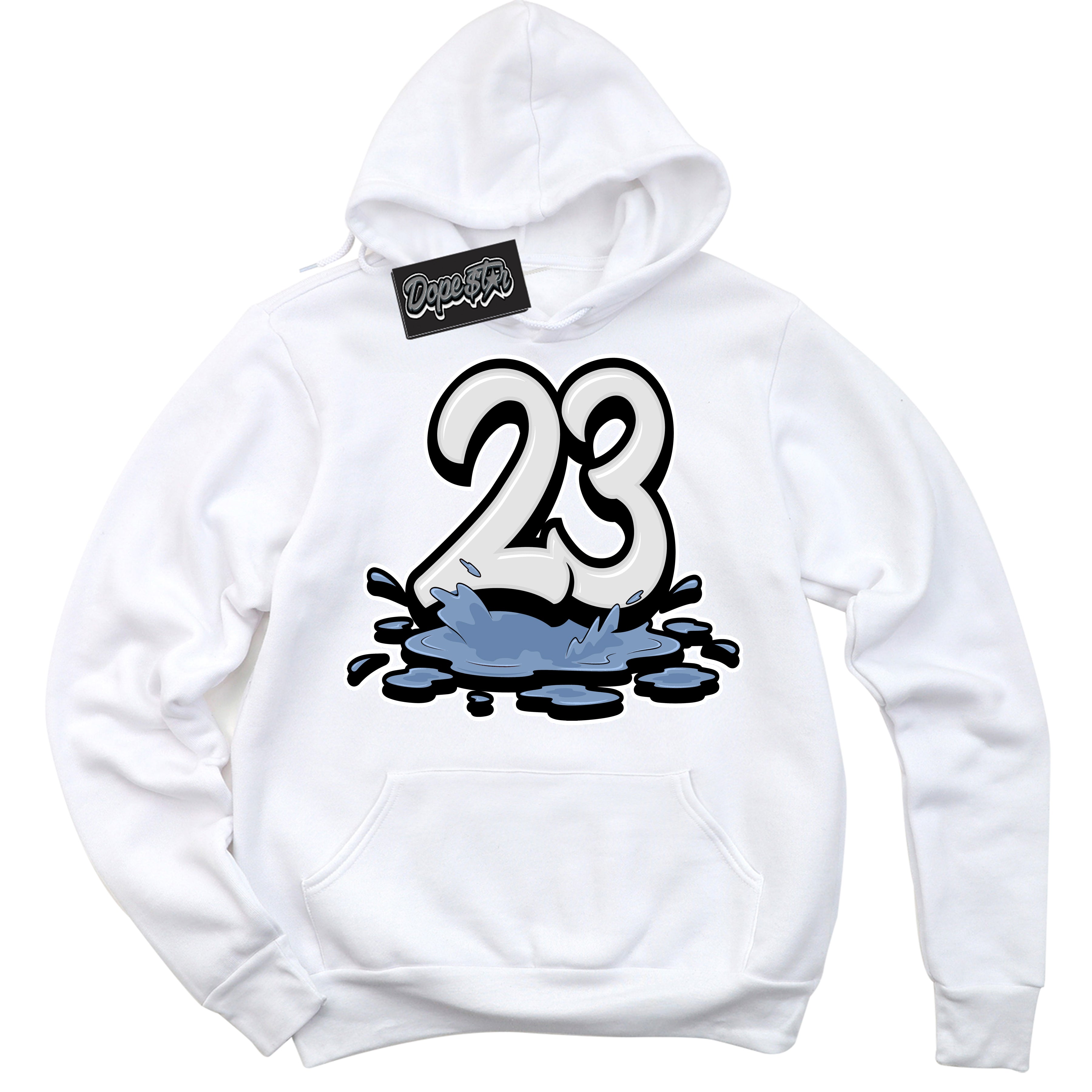 Cool White Hoodie with “ 23 Melting ”  design that Perfectly Matches Reverse Oreo 6s Sneakers.