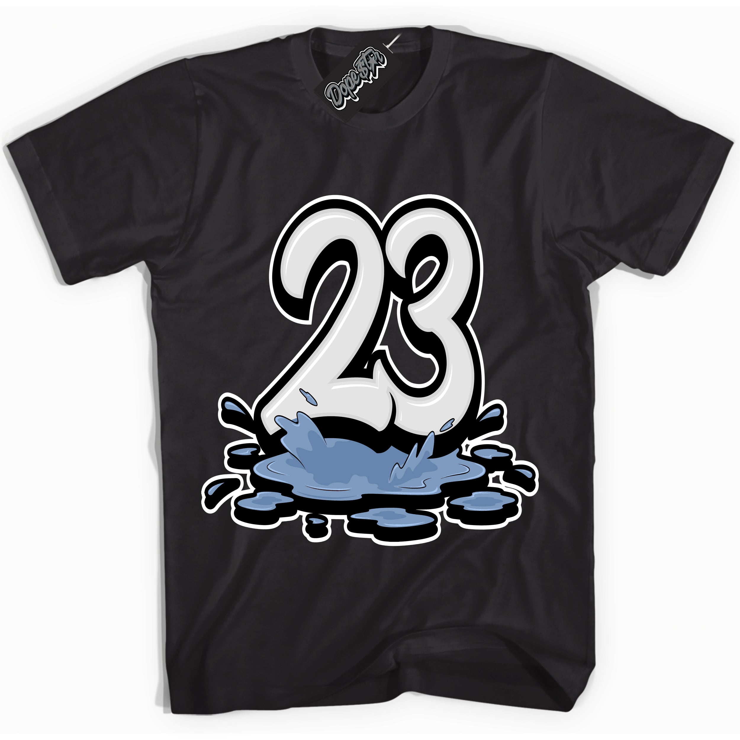 Cool Black Shirt with “ 23 Melting” design that perfectly matches Reverse Oreo 6s Sneakers.