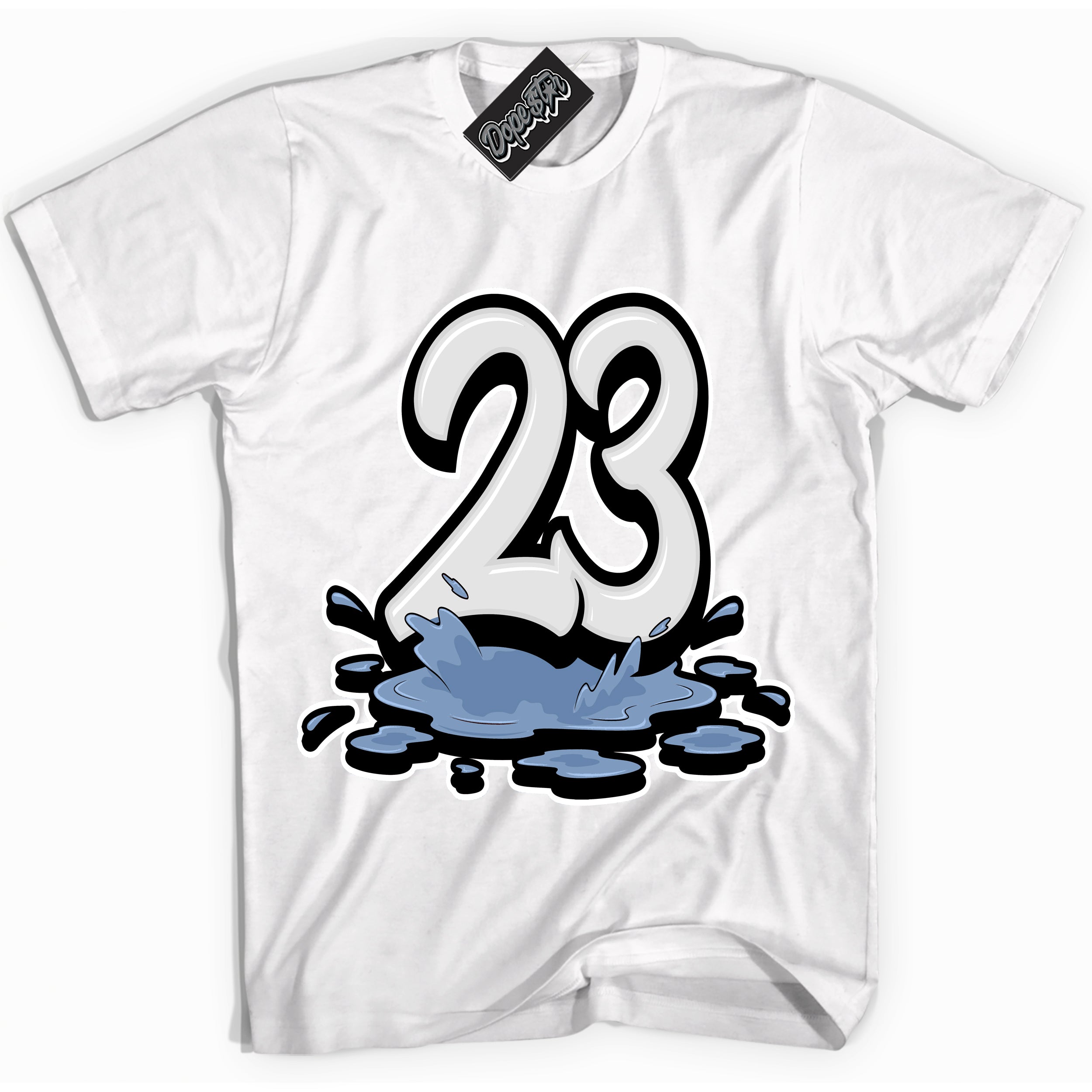 Cool White Shirt with “ 23 Melting” design that perfectly matches Reverse Oreo 6s Sneakers.
