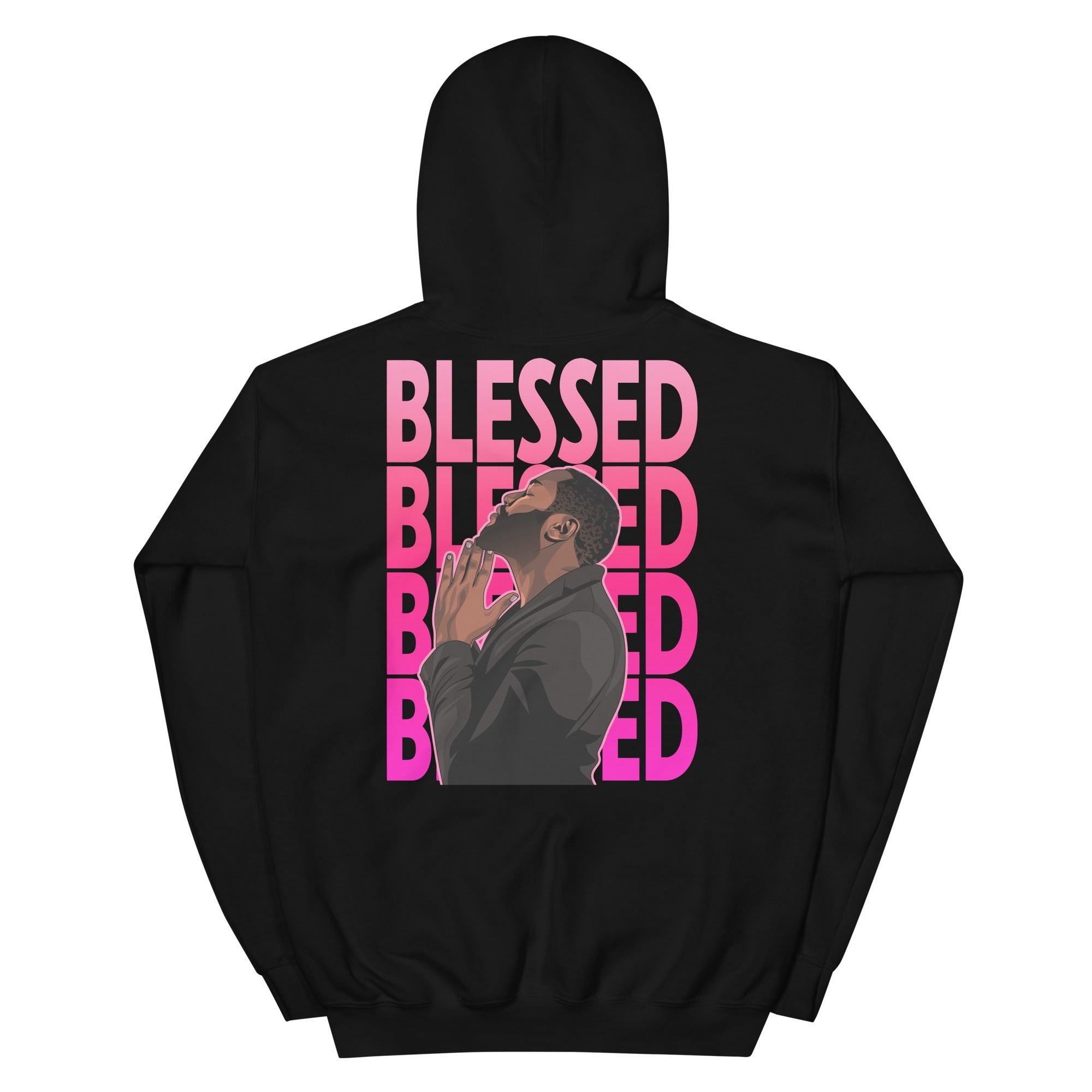 14 Low Shocking Pink Hoodie God Blessed