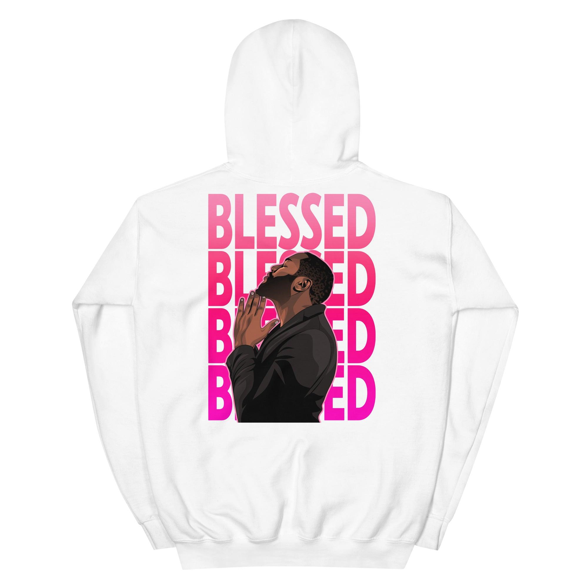 14 Low Shocking Pink Hoodie God Blessed