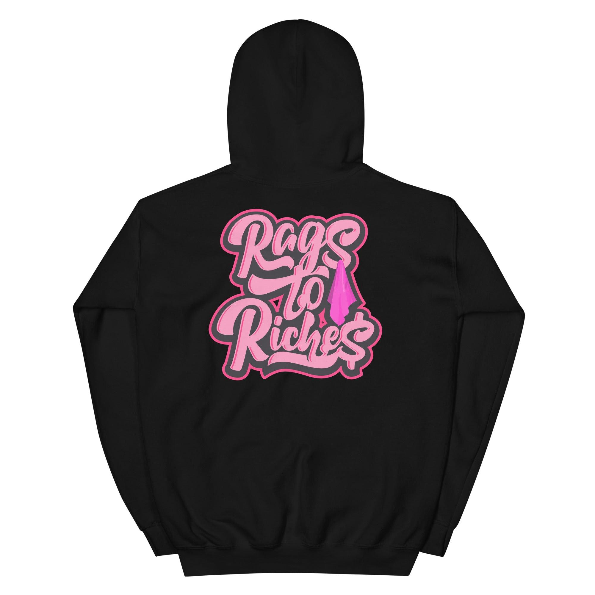 14s Low Shocking Pink Hoodie Rags to Riches