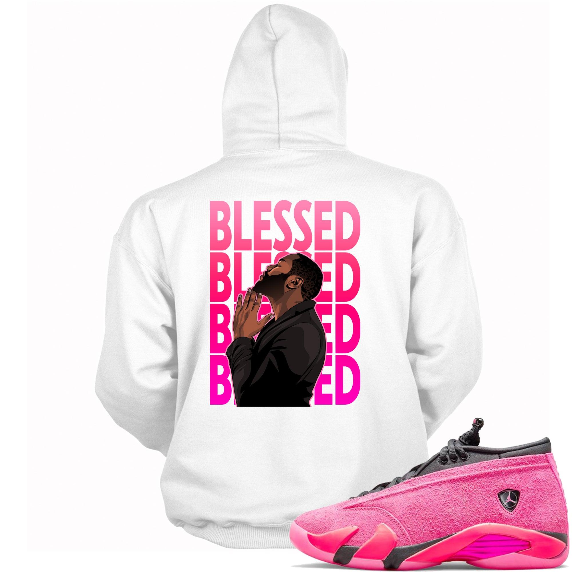 14 Low Shocking Pink Hoodie God Blessed