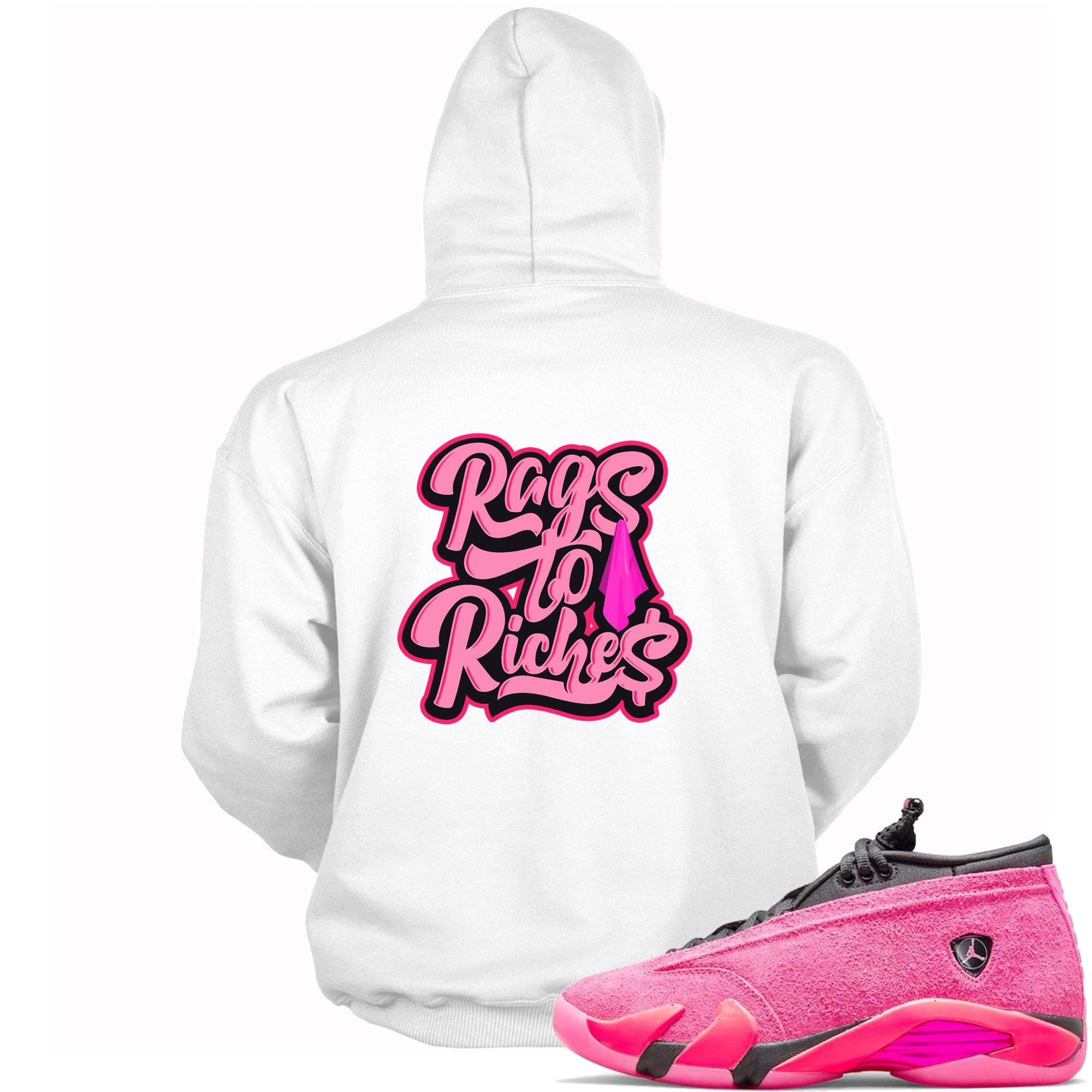 14s Low Shocking Pink Hoodie Rags to Riches