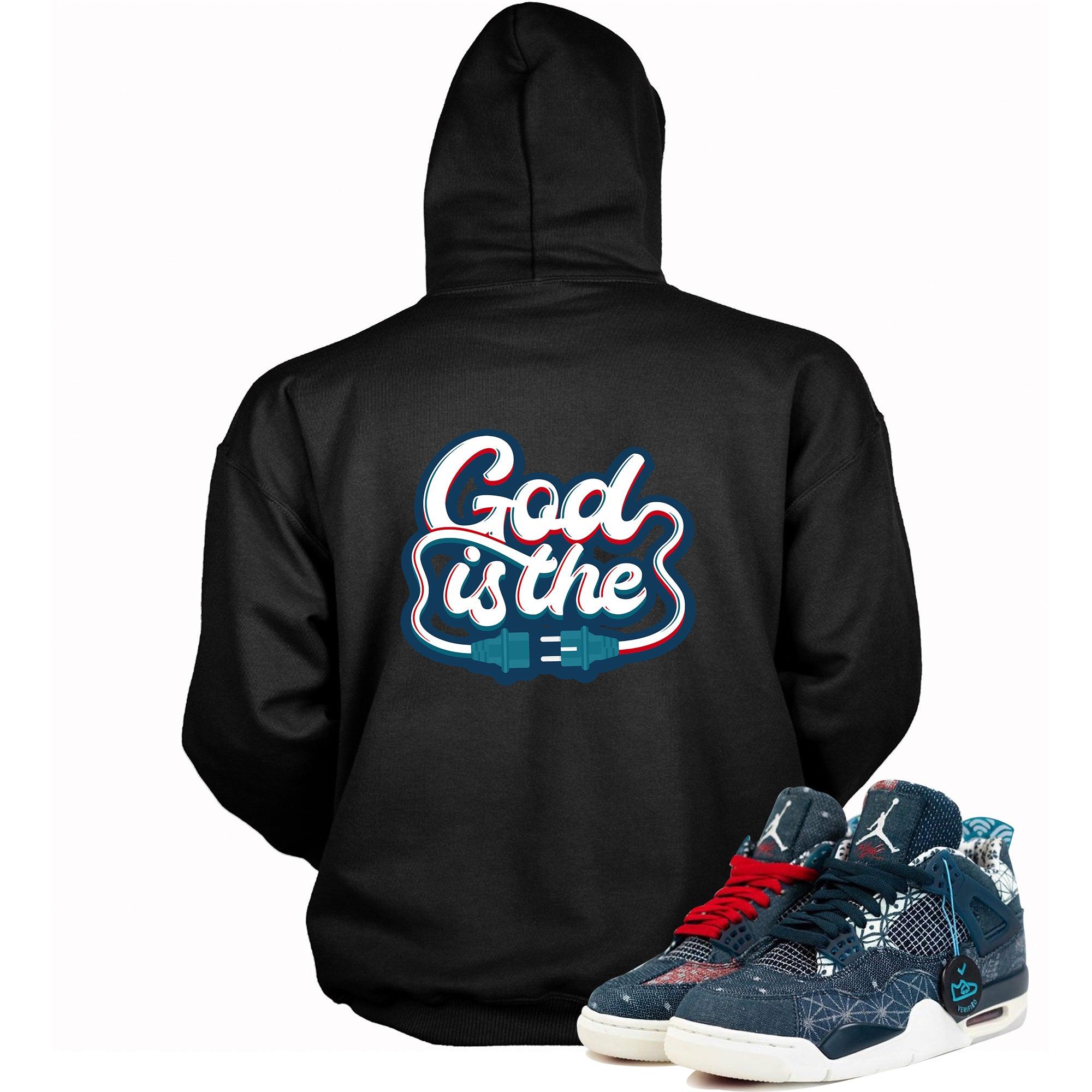 4s Sashiko Deep Ocean Hoodie God Is