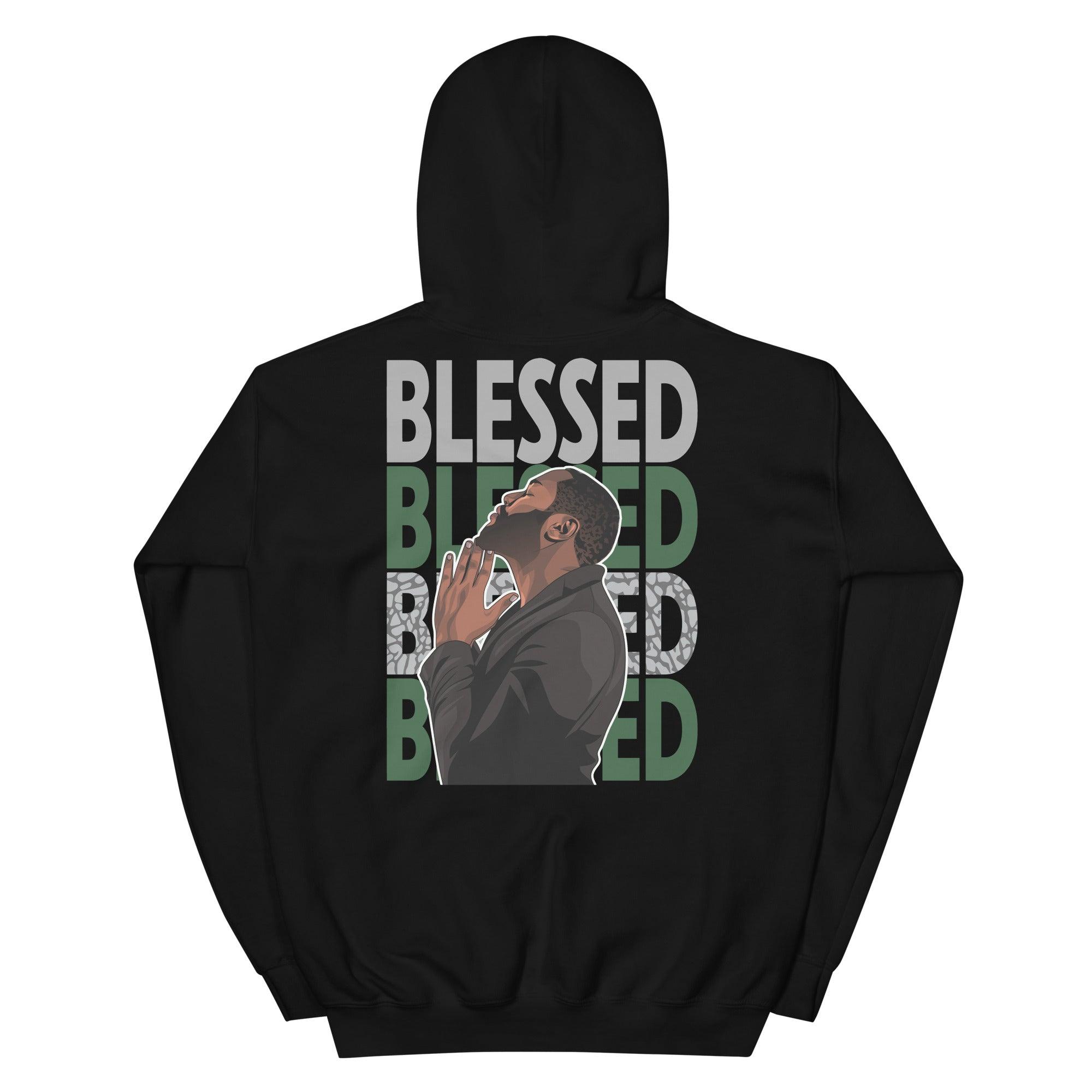 3s Pine Green Hoodie God Blessed