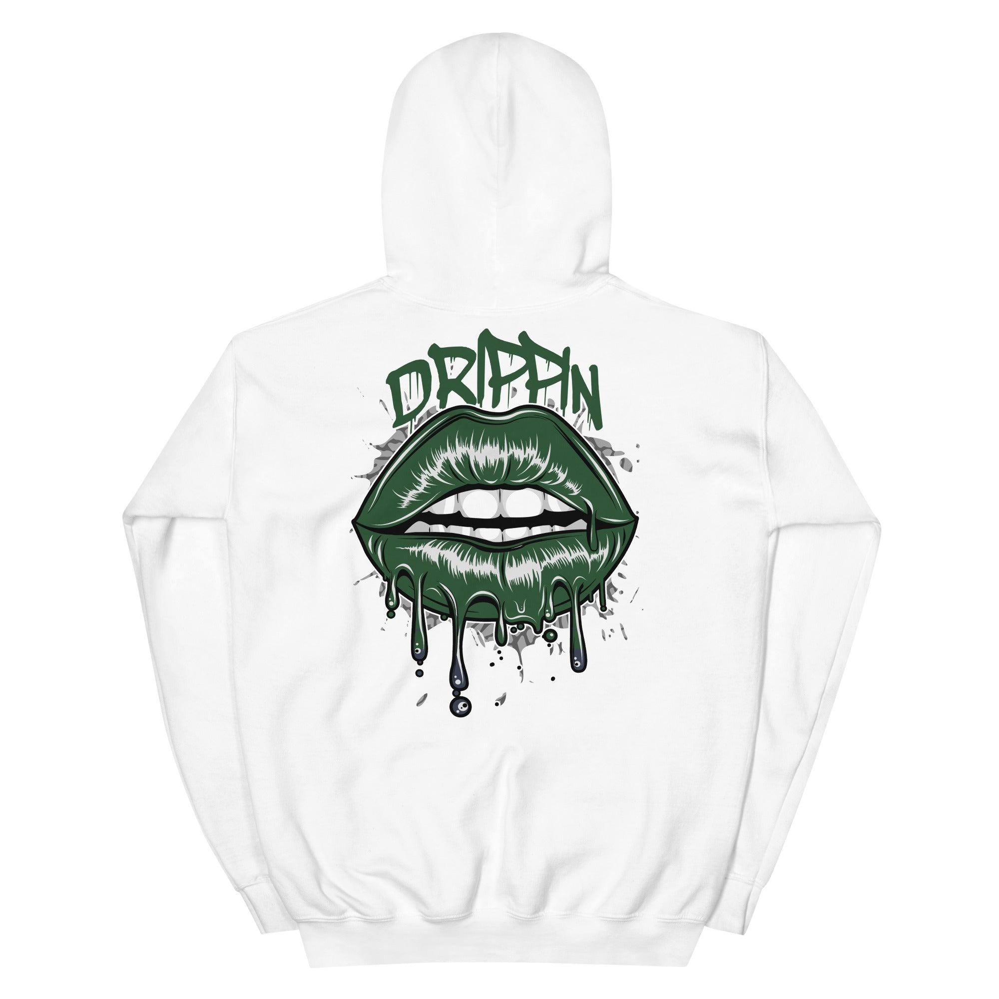 3s Pine Green Hoodie Drippin Lips
