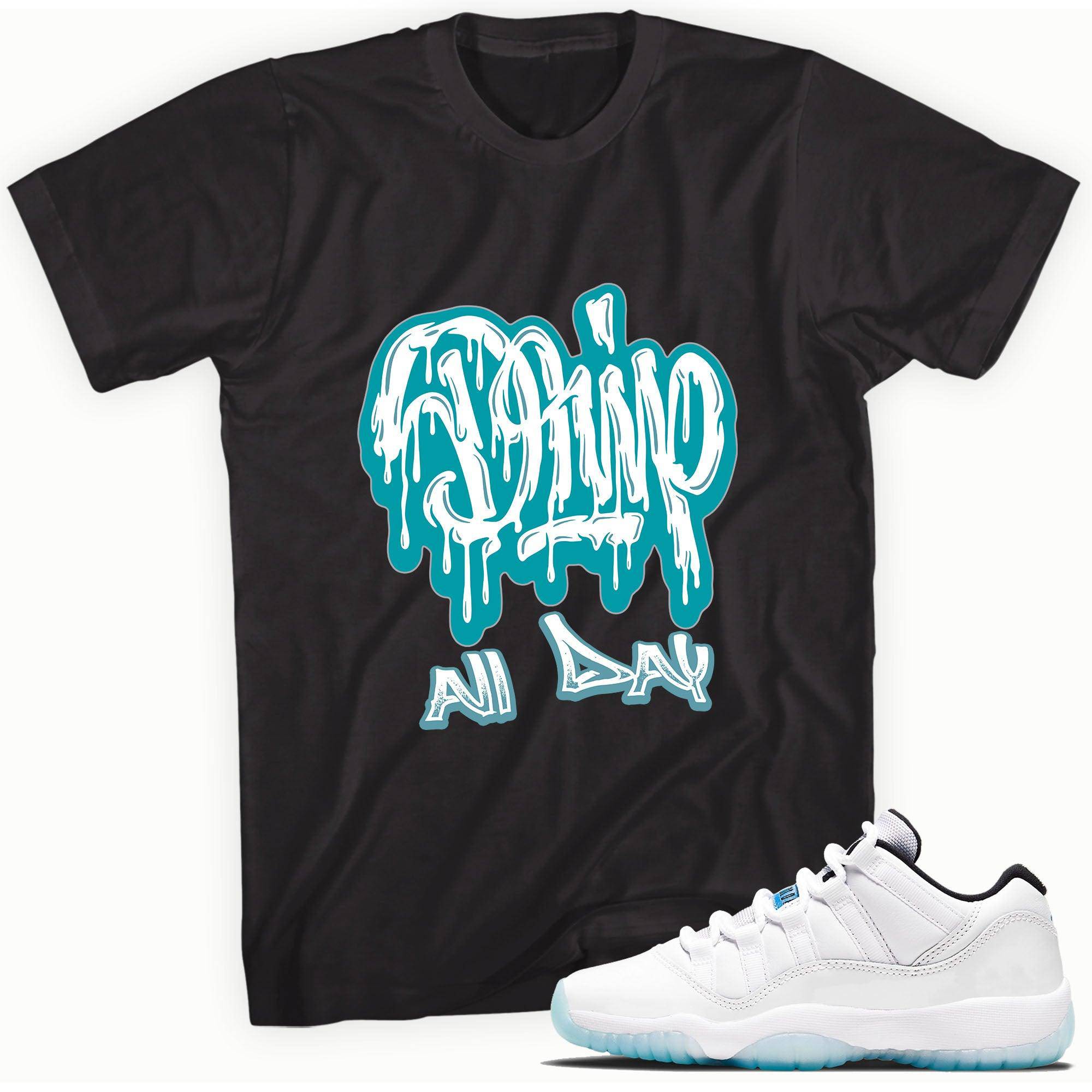 11s Low Legend Blue Shirt Drip All Day