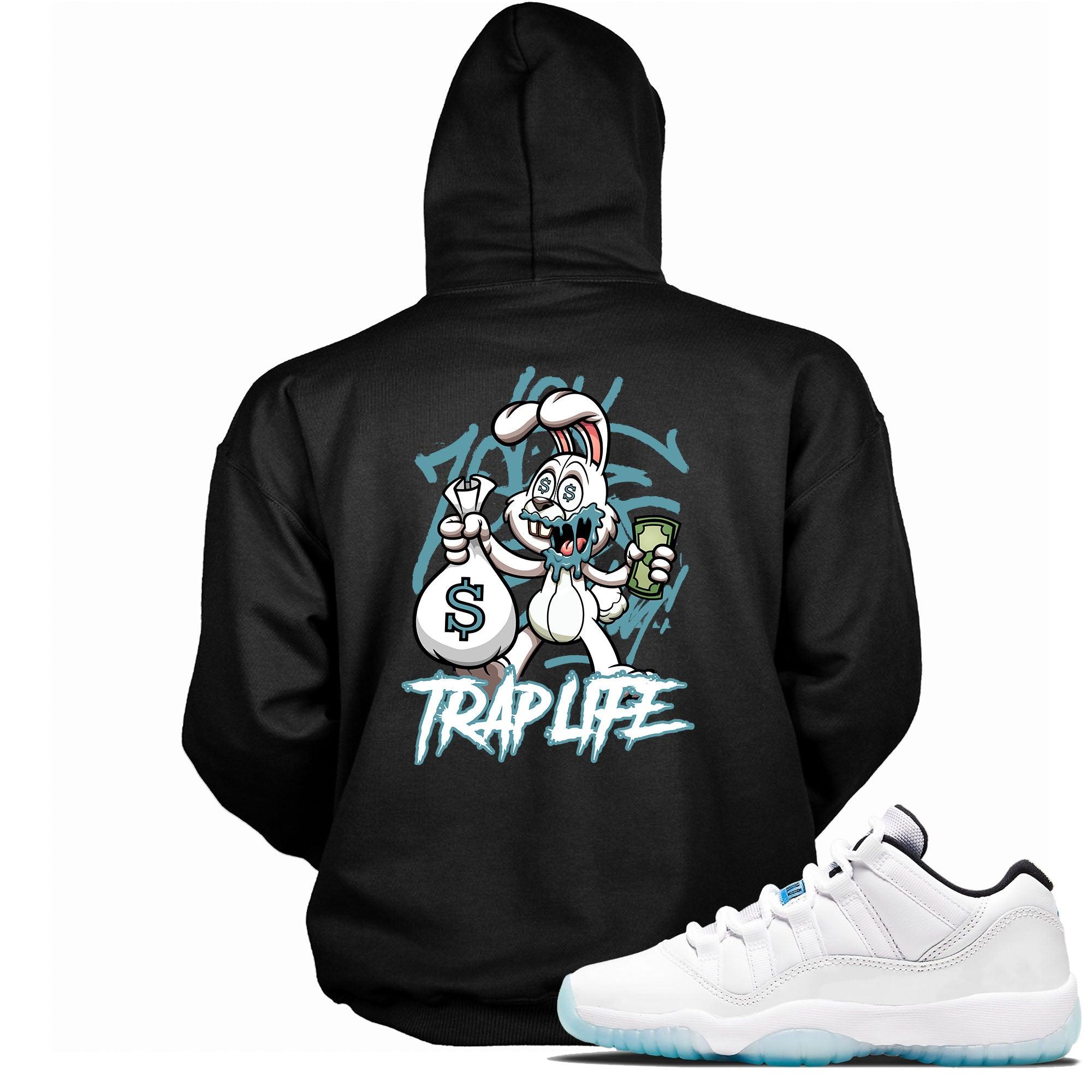 11s Low Legend Blue Hoodie Trap Life