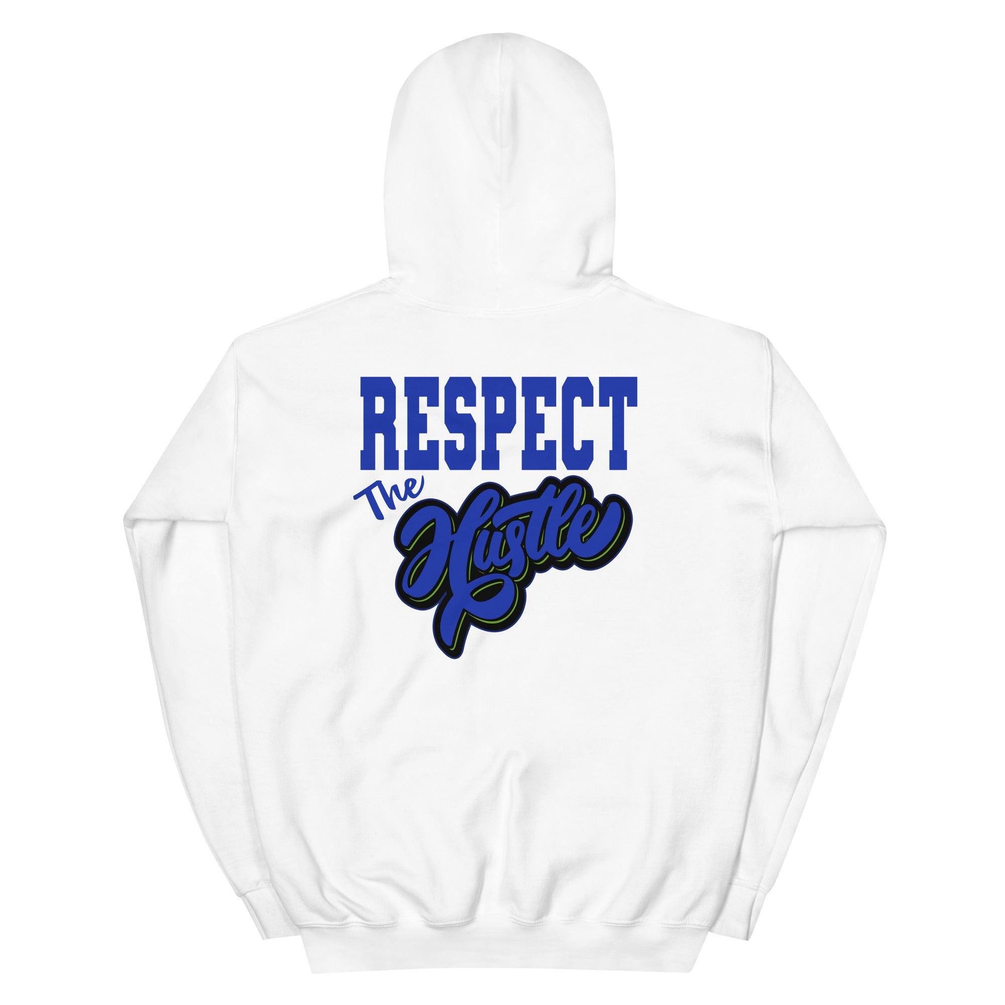 13s Hyper Royal Hoodie Respect The Hustle