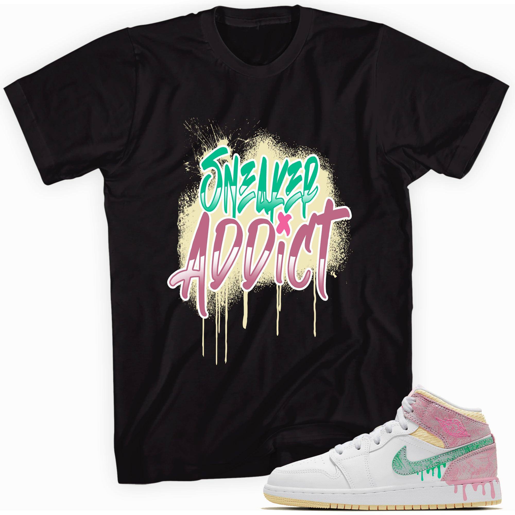 1 Mid Paint Drip (GS) Shirt Sneaker Addict