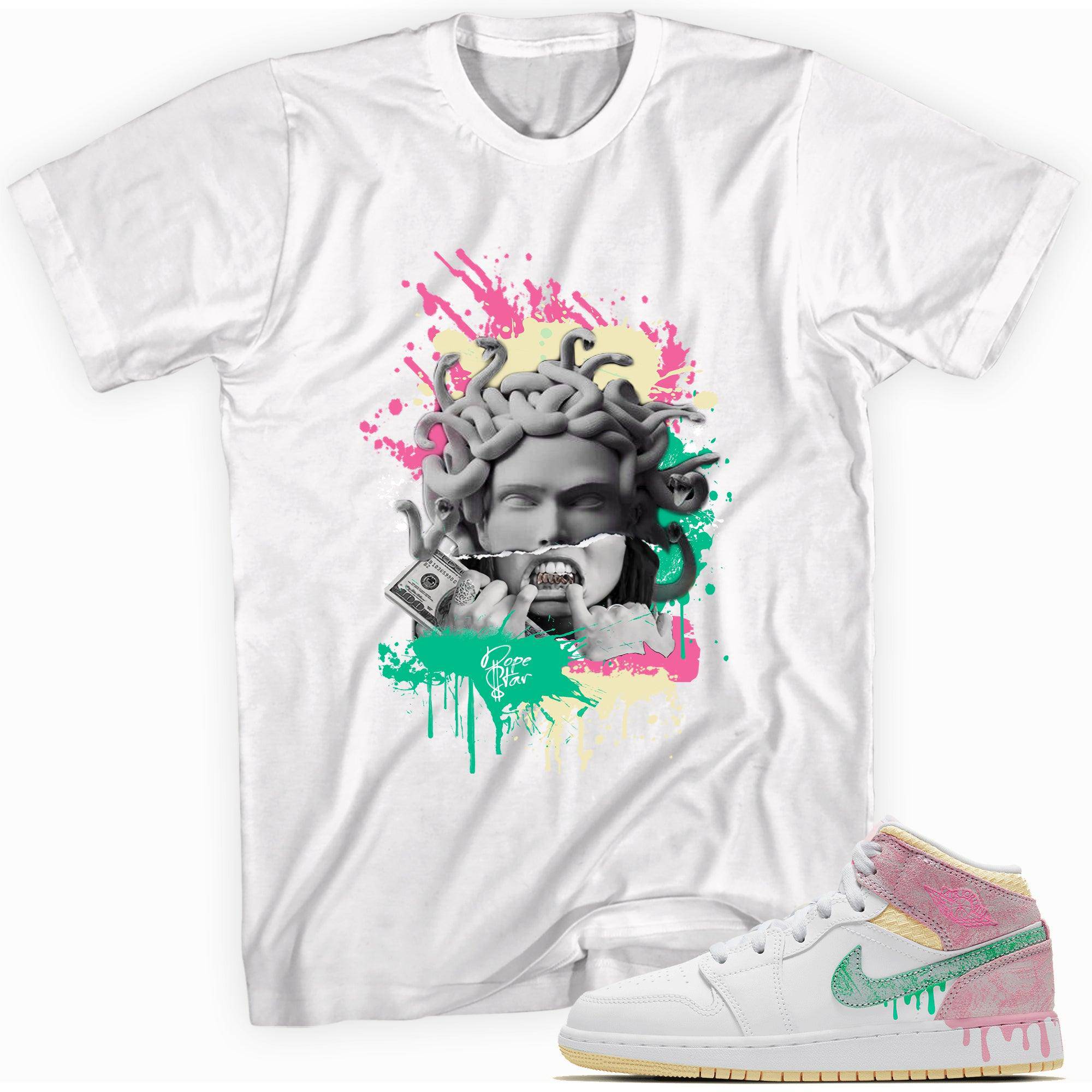1 Mid Paint Drip (GS) Shirt Medusa