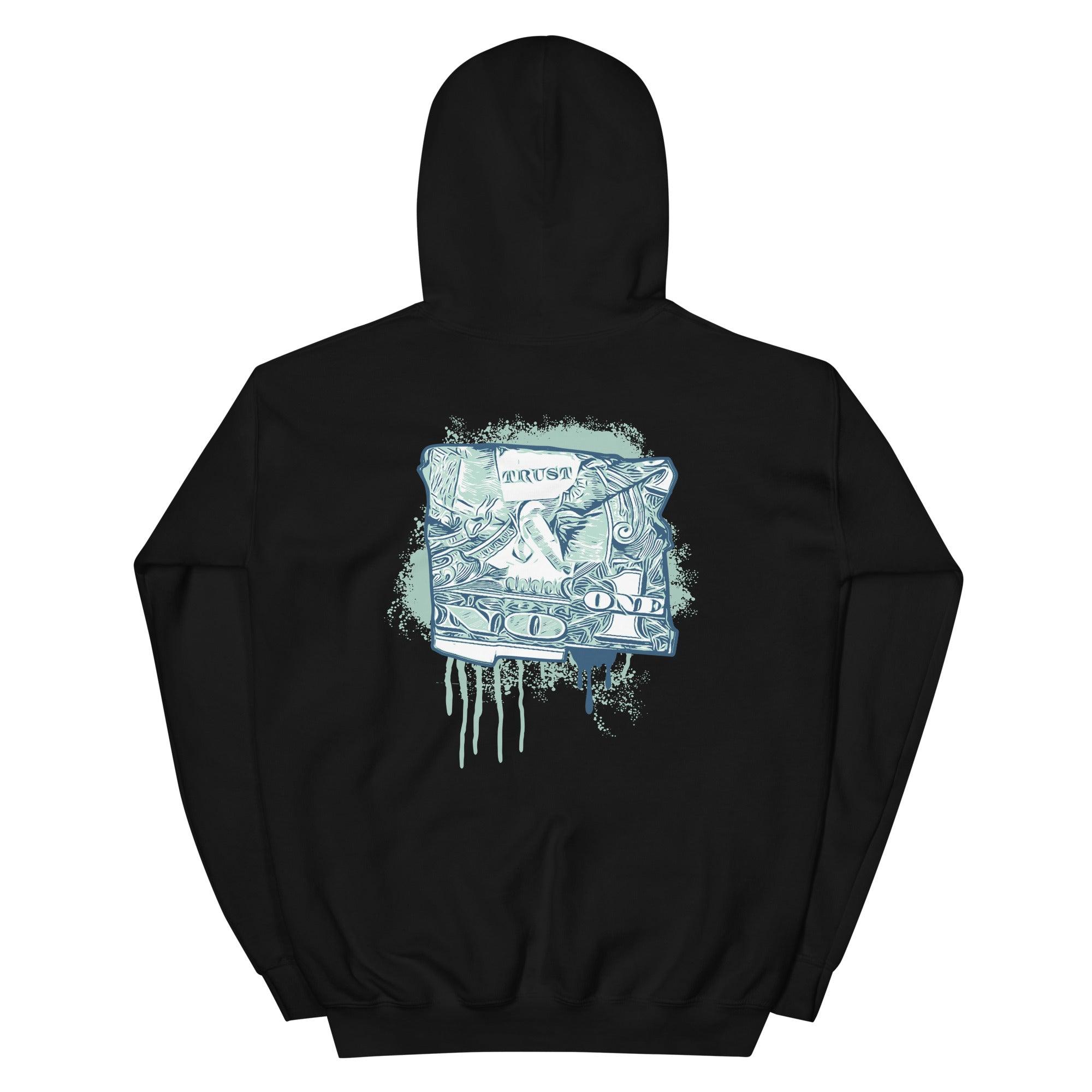 1 Mid Mystic Navy Mint Foam Hoodie Trust No One Dollar