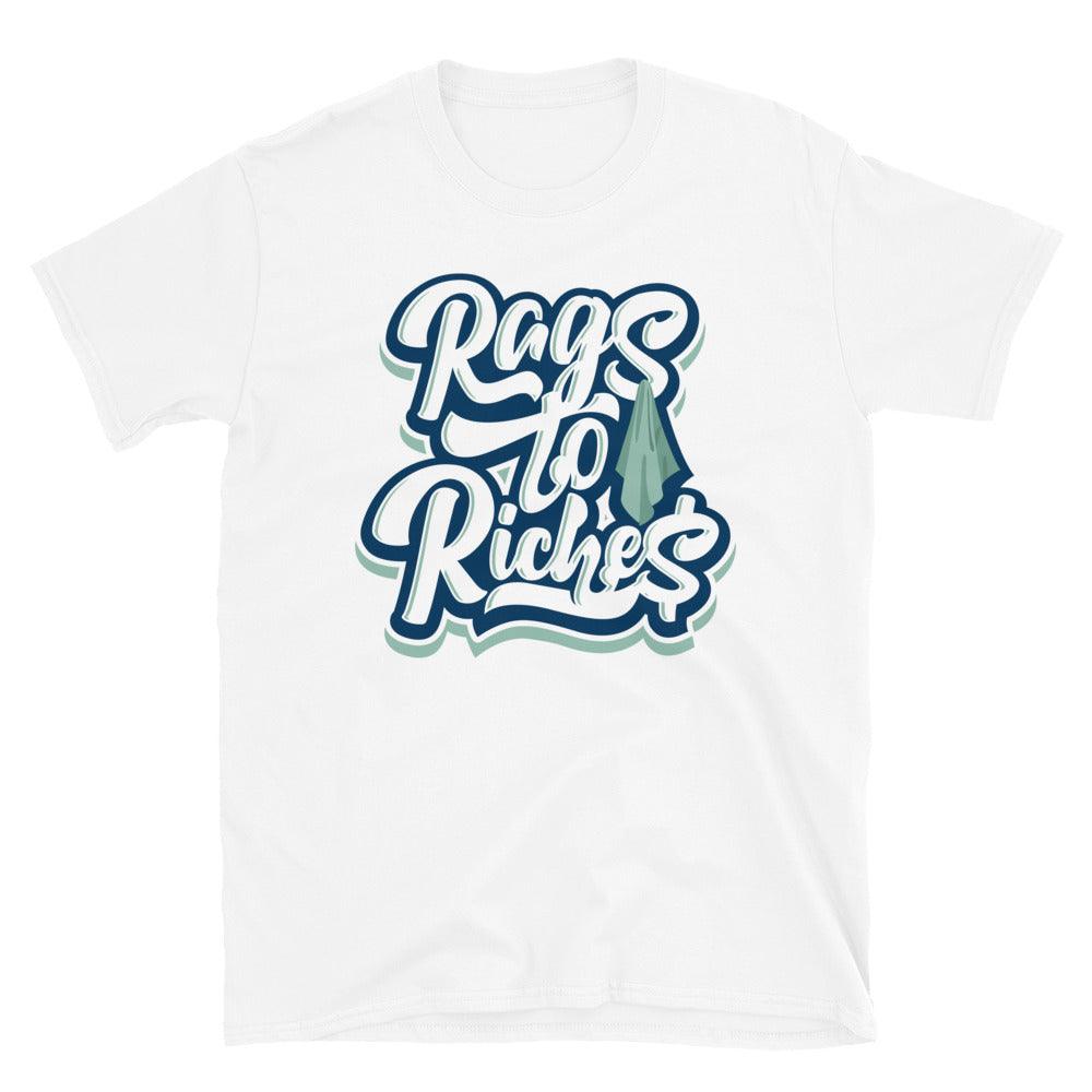 1 Mid Mystic Navy Mint Foam Shirt Rags To Riches