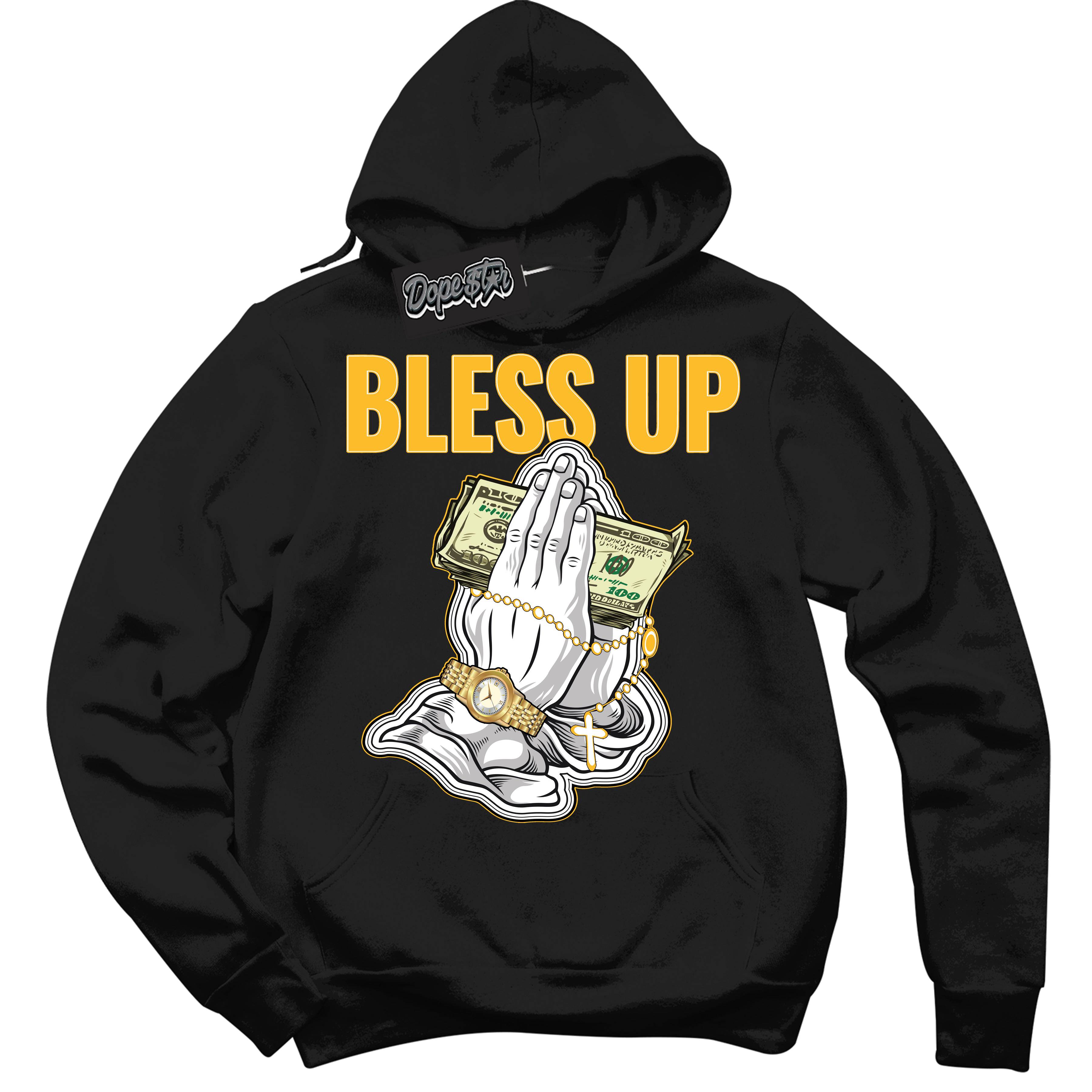 White University Gold DopeStar Hoodie Bless Up Graphic