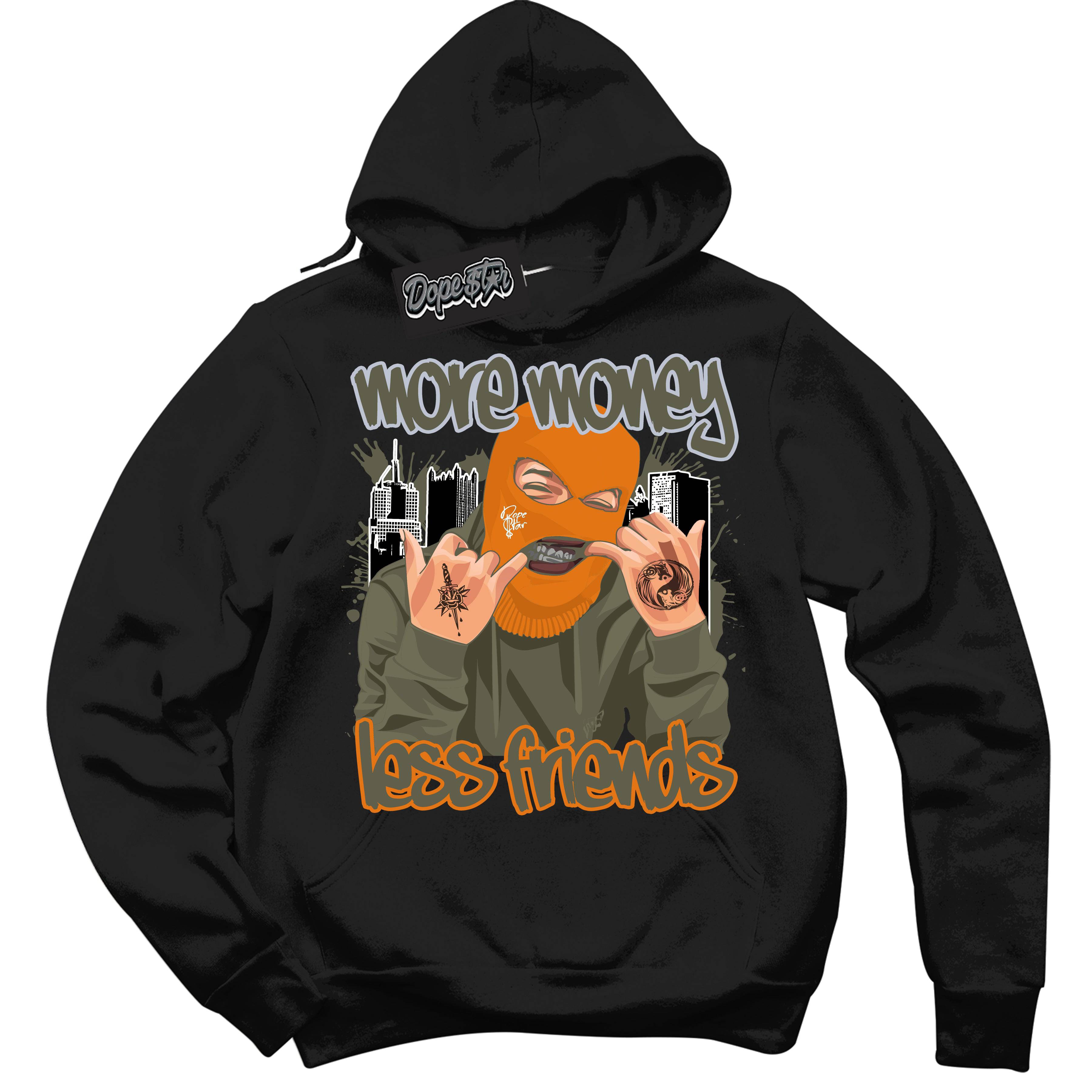 Olive 5s DopeStar Hoodie More Money Less Friends Graphic