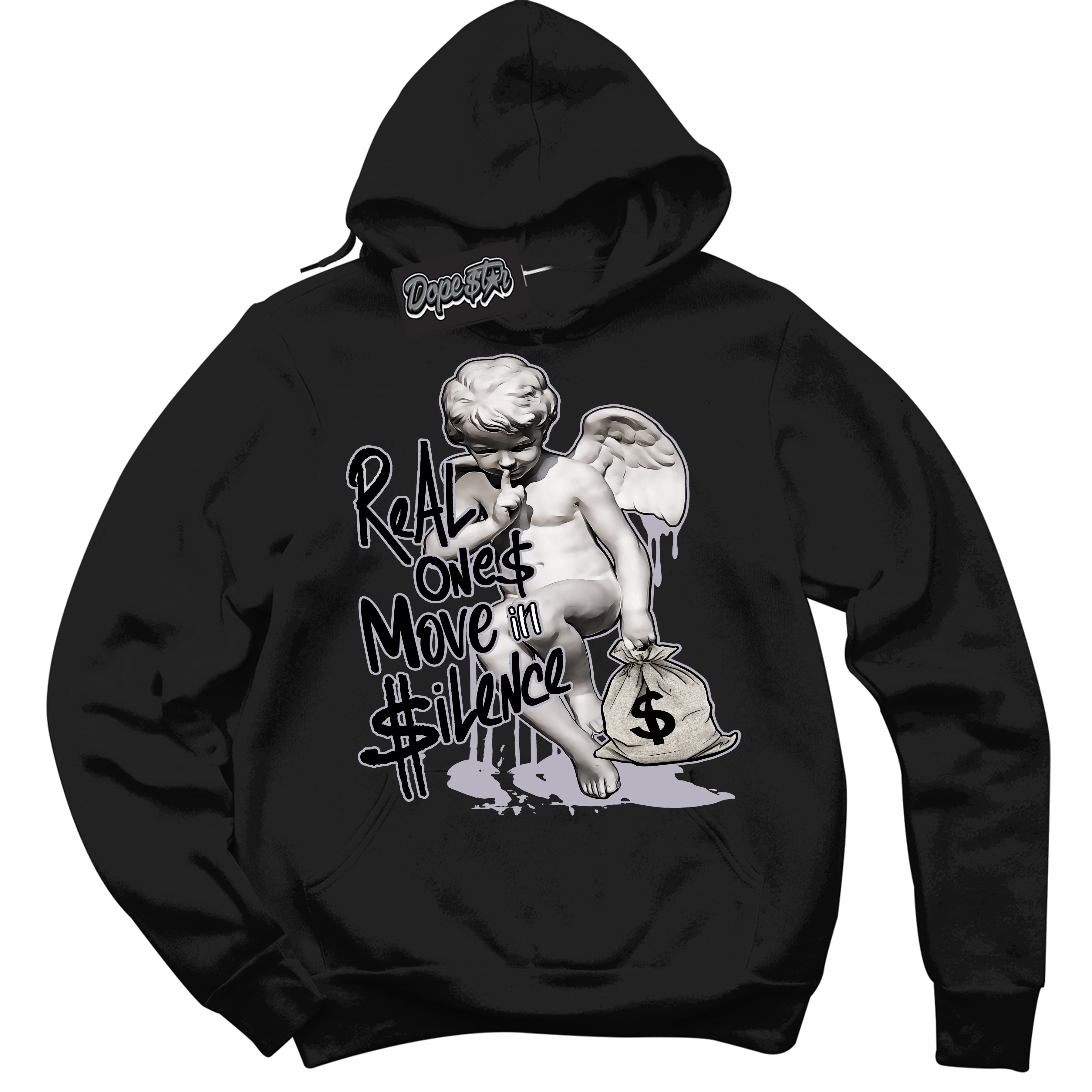 Cool Black Hoodie with “ Real Ones Cherub ”  design that Perfectly Matches OG Barons 1s Jordans.