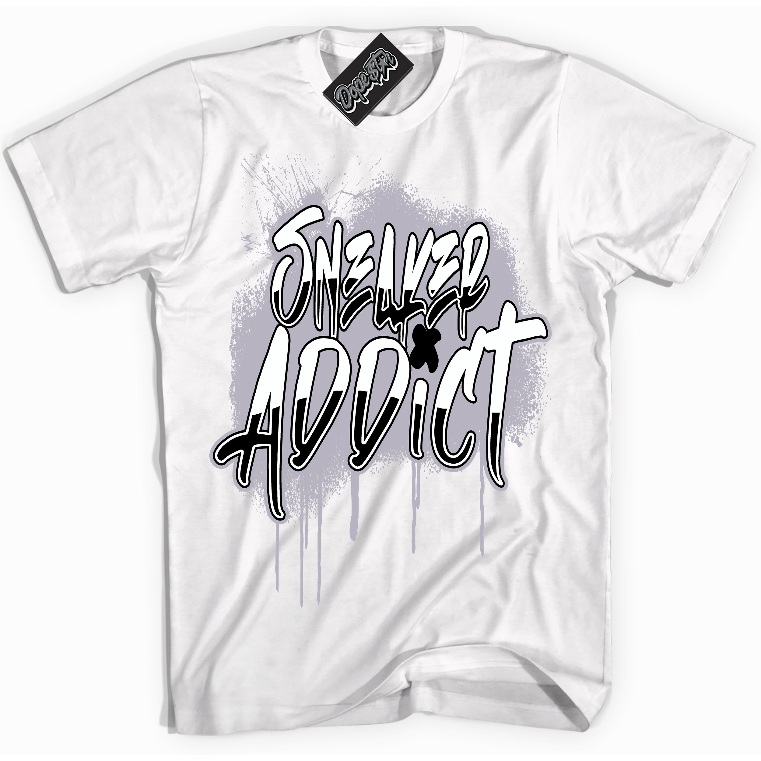 Cool White Shirt with “ Sneaker Addict ” design that perfectly matches OG Barons 1s Jordans.