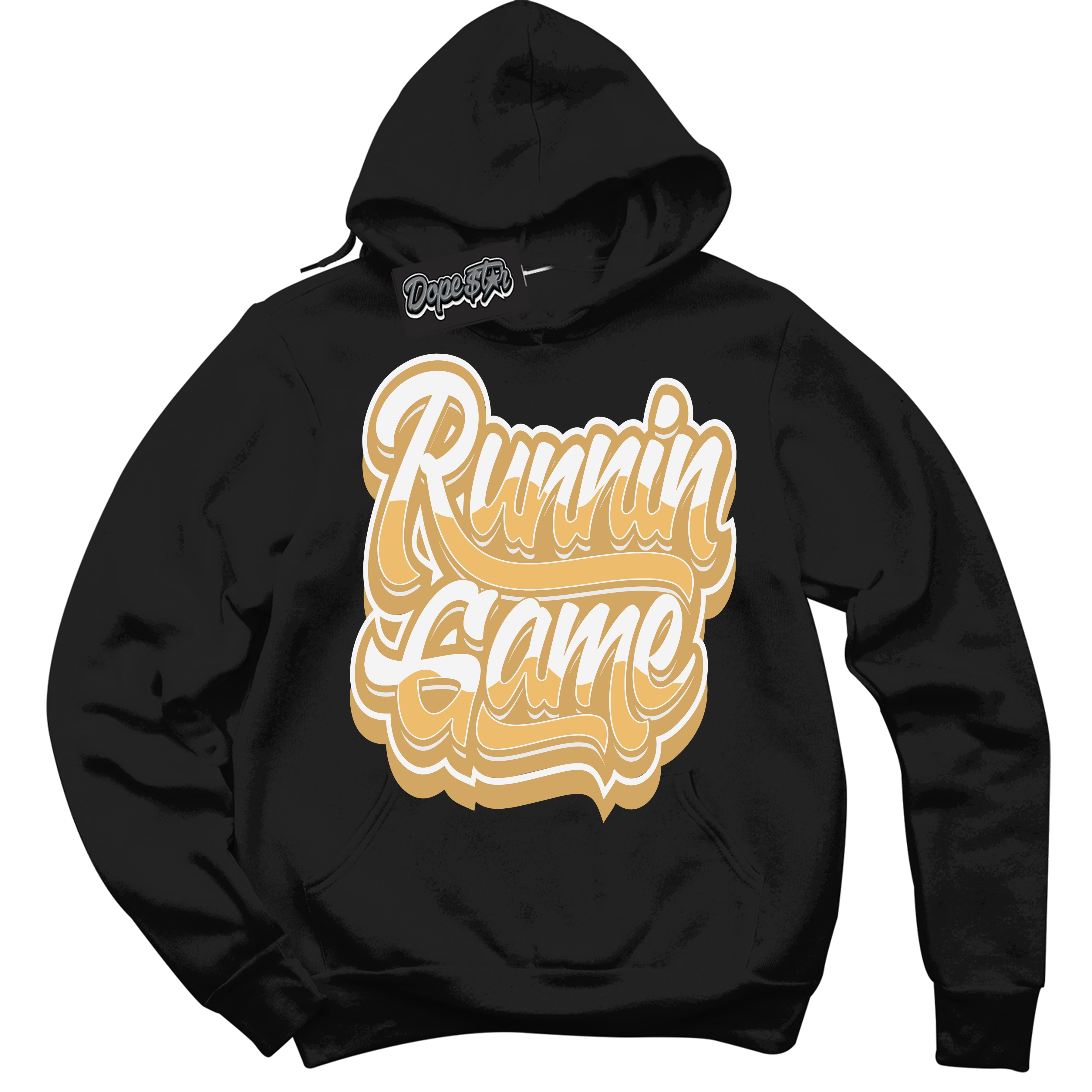 Cool Black Hoodie with “ Running Game ” design that Perfectly Matches Craft Paris 6s Jordans.