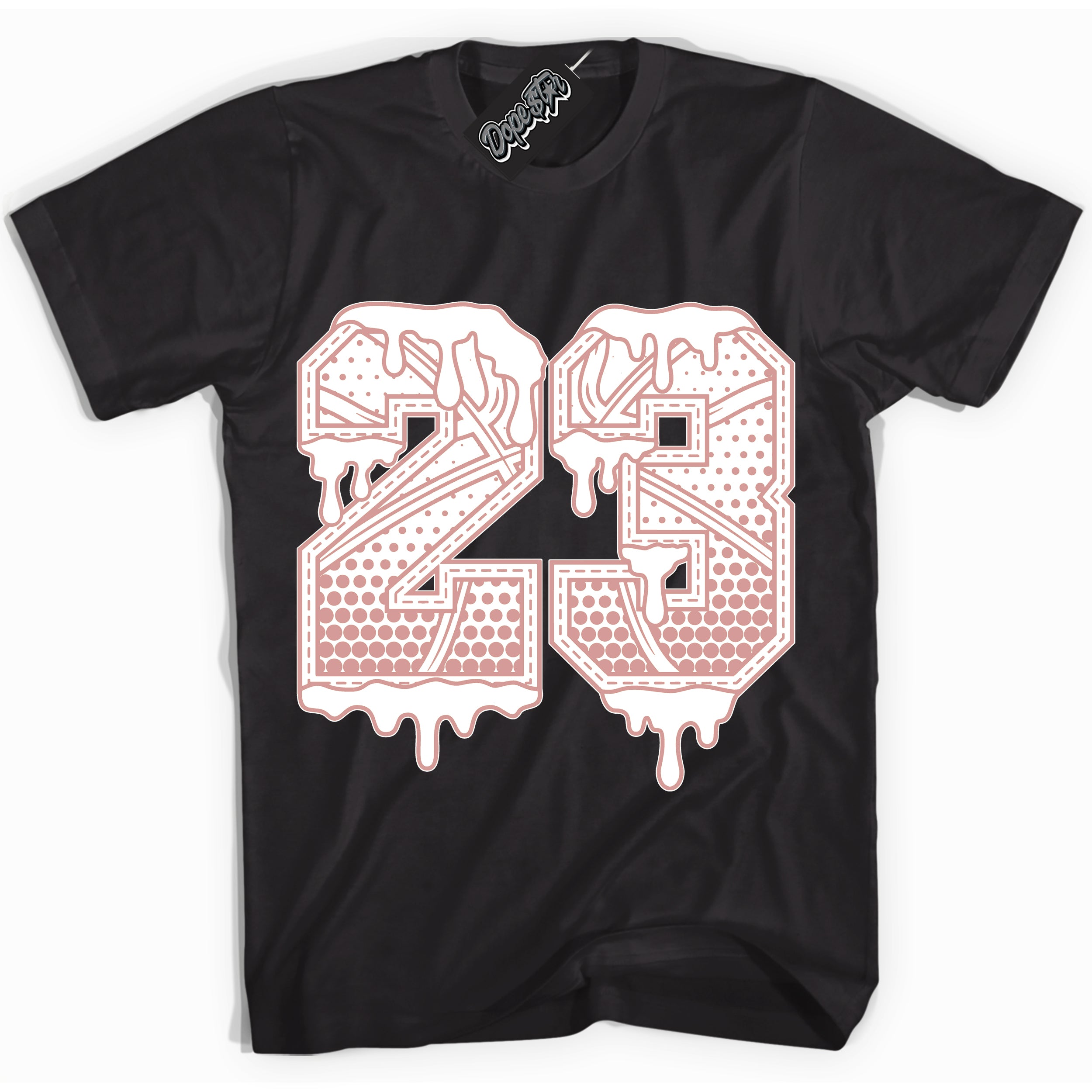 Cool Black Shirt with “ 23 Ball ” design that perfectly matches Legend Pink 11s Jordans.