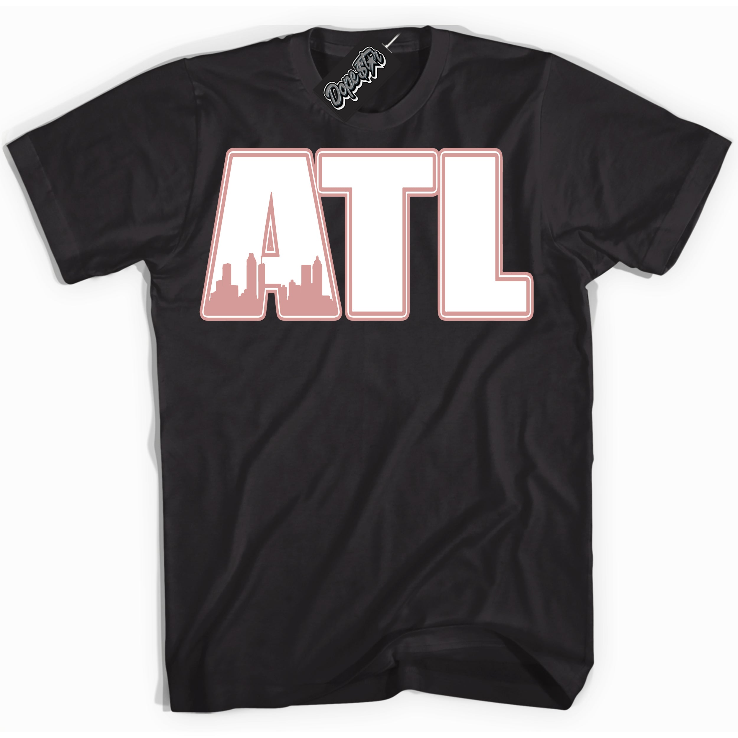 Cool Black Shirt with “ Atlanta ” design that perfectly matches Legend Pink 11s Jordans.