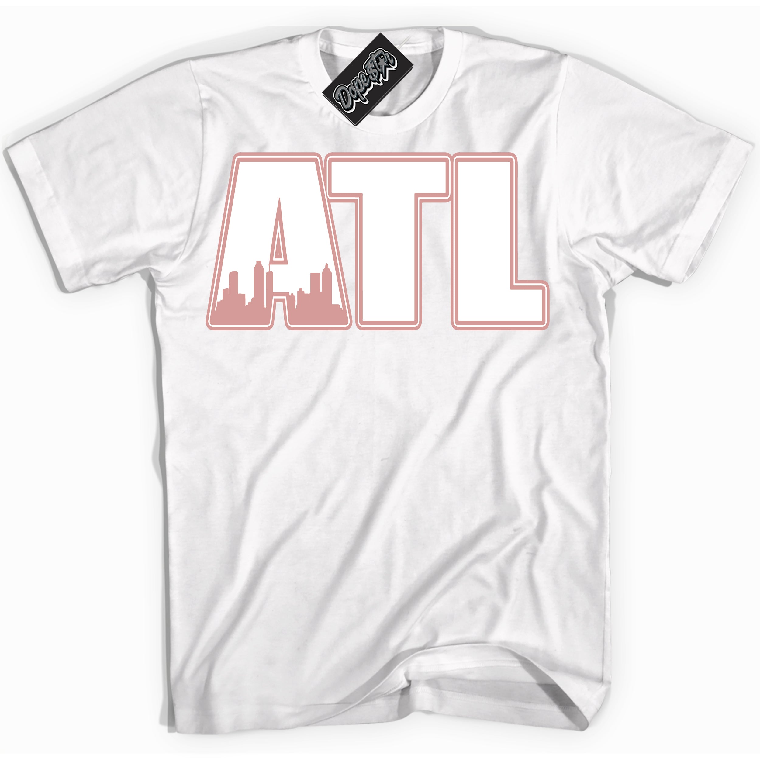 Cool White Shirt with “ Atlanta ” design that perfectly matches Legend Pink 11s Jordans.