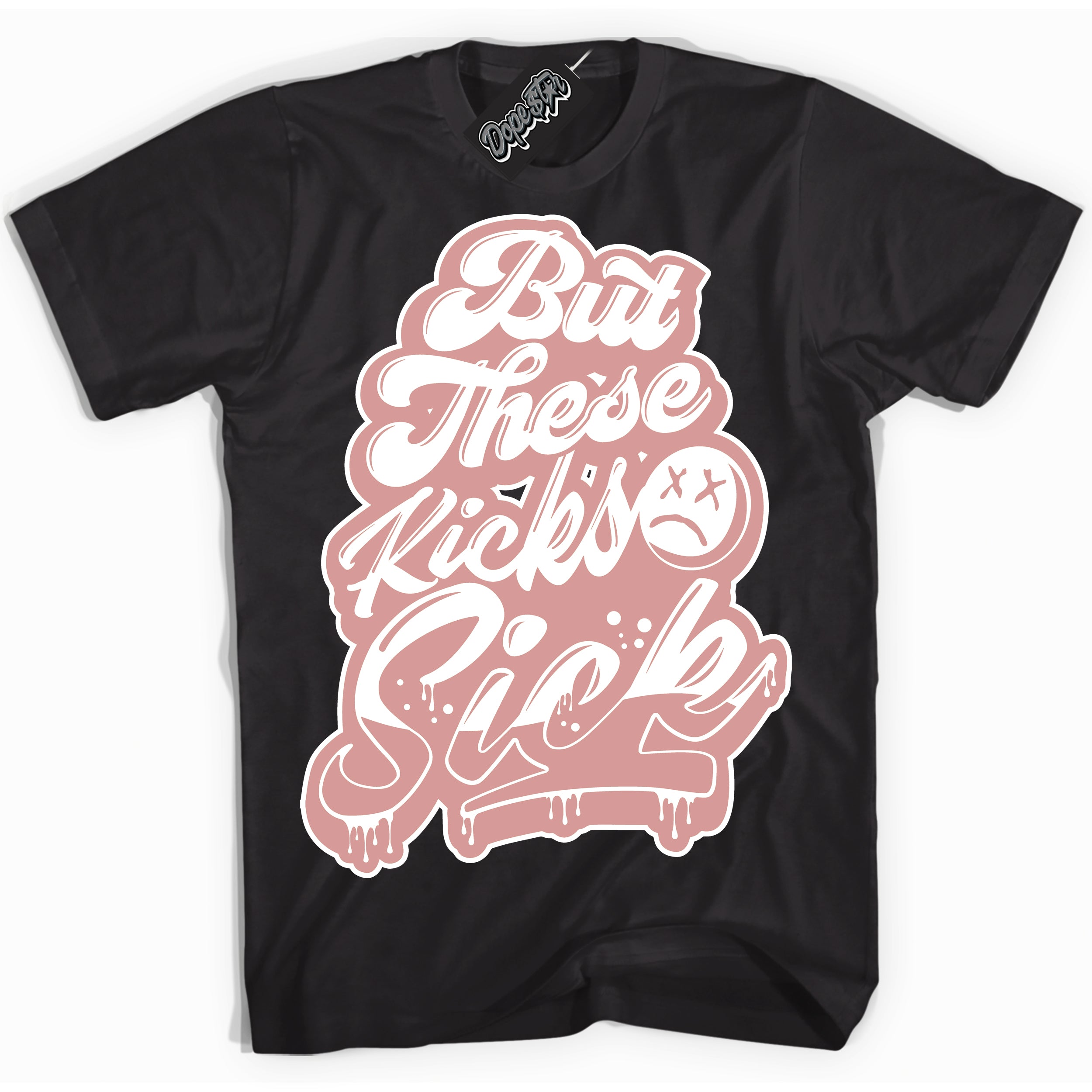Cool Black Shirt with “ Kick Sick ” design that perfectly matches Legend Pink 11s Jordans.