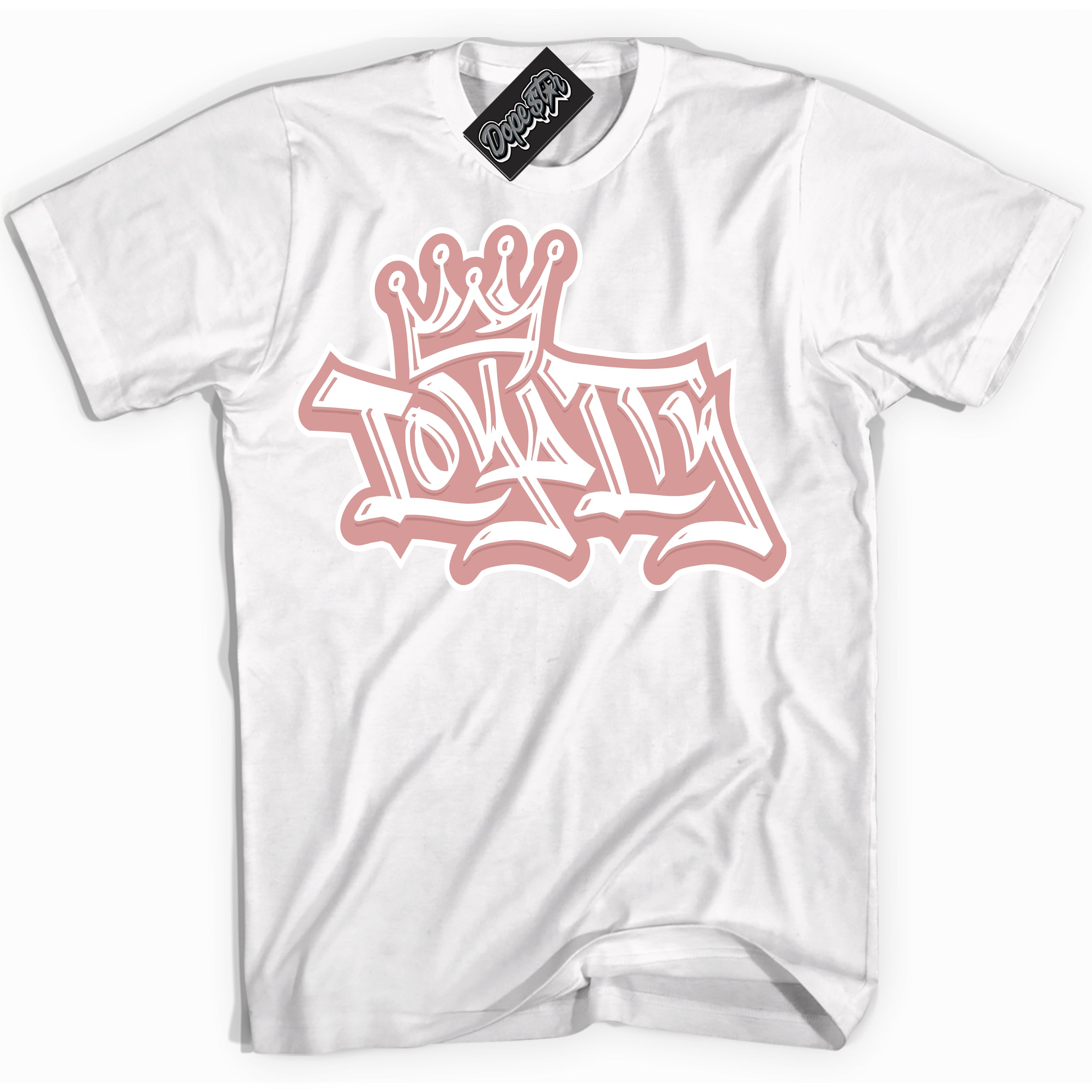 Cool White Shirt with “ Loyalty Crown ” design that perfectly matches Legend Pink 11s Jordans.