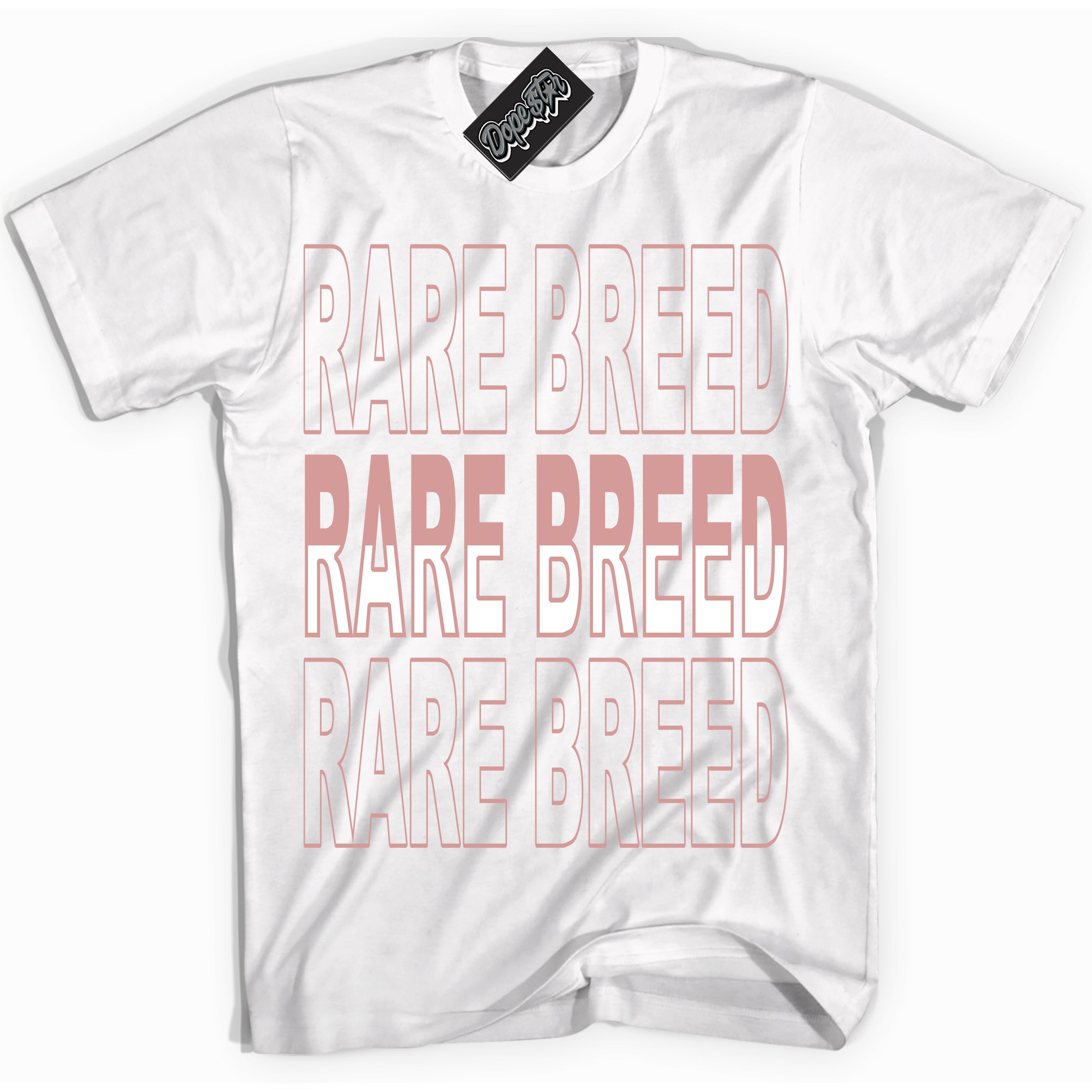 Cool White Shirt with “ Rare Breed ” design that perfectly matches Legend Pink 11s Jordans.