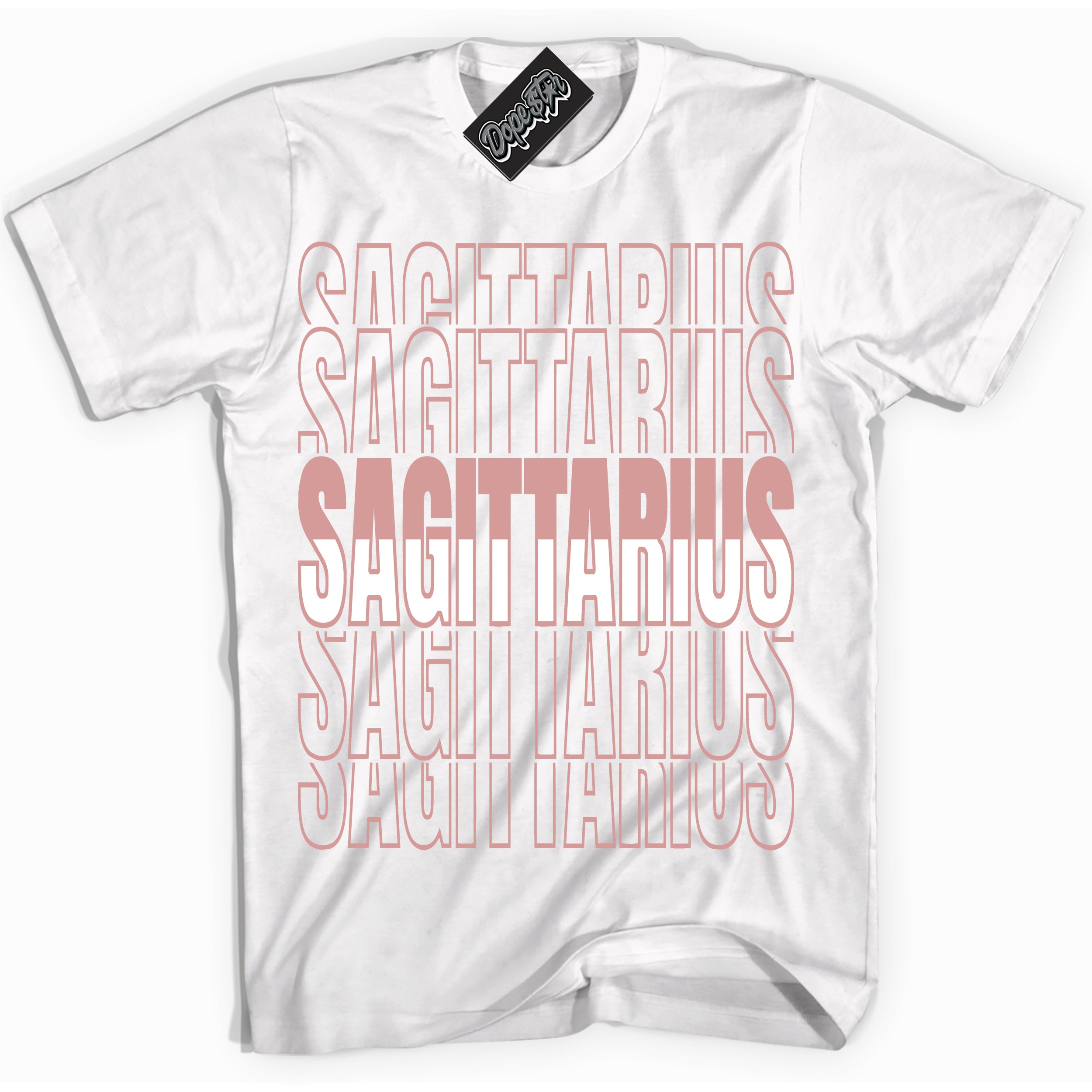 Cool White Shirt with “ Sagittarius ” design that perfectly matches Legend Pink 11s Jordans.