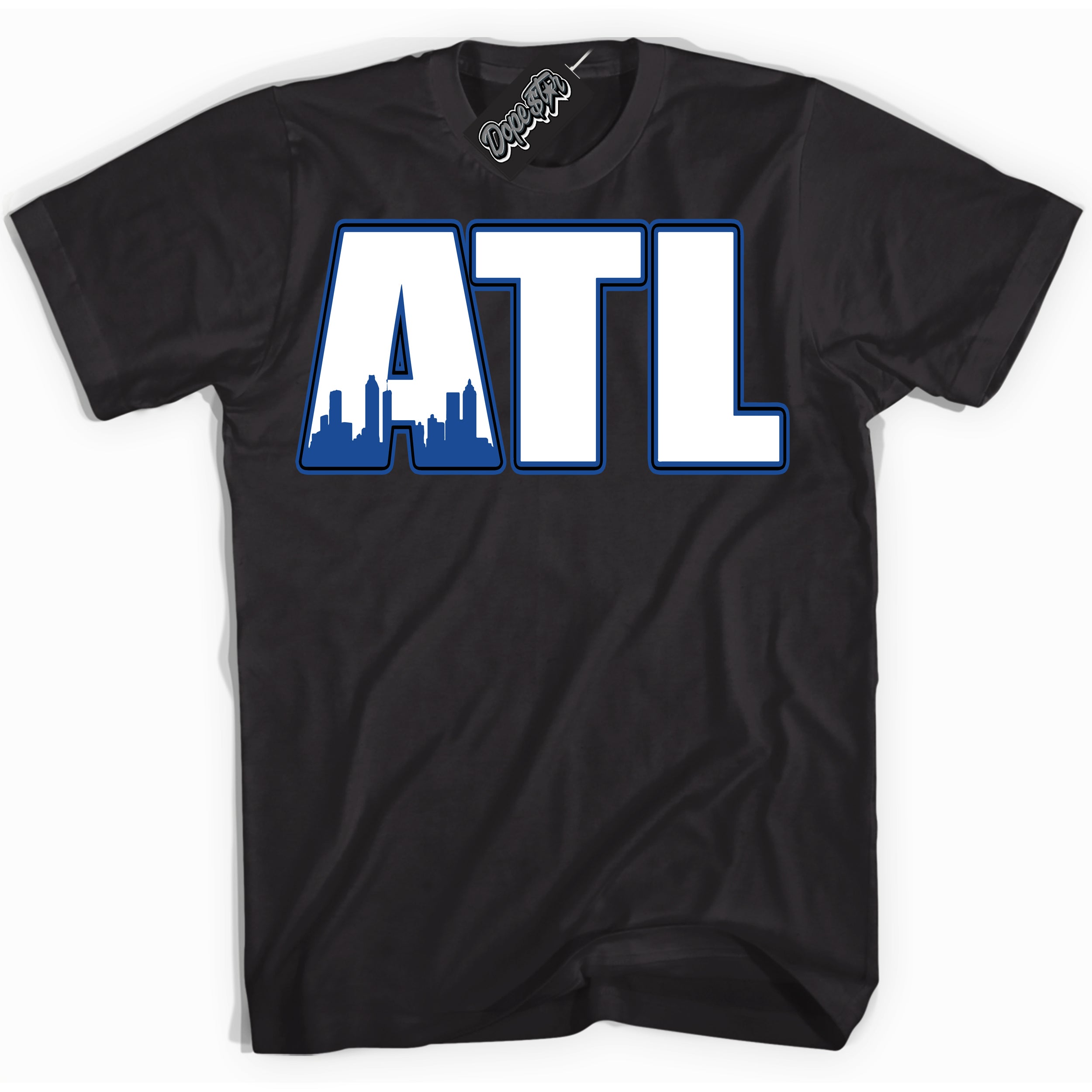 AJ12 Retro Blueberry ‘Atlanta’ – Black Streetwear T-Shirt | Sneaker Matching shirt for AJ12 Retro Blueberry | Men's and Women's Streetwear Graphic Tee by Sneaker Shirts Outlet.