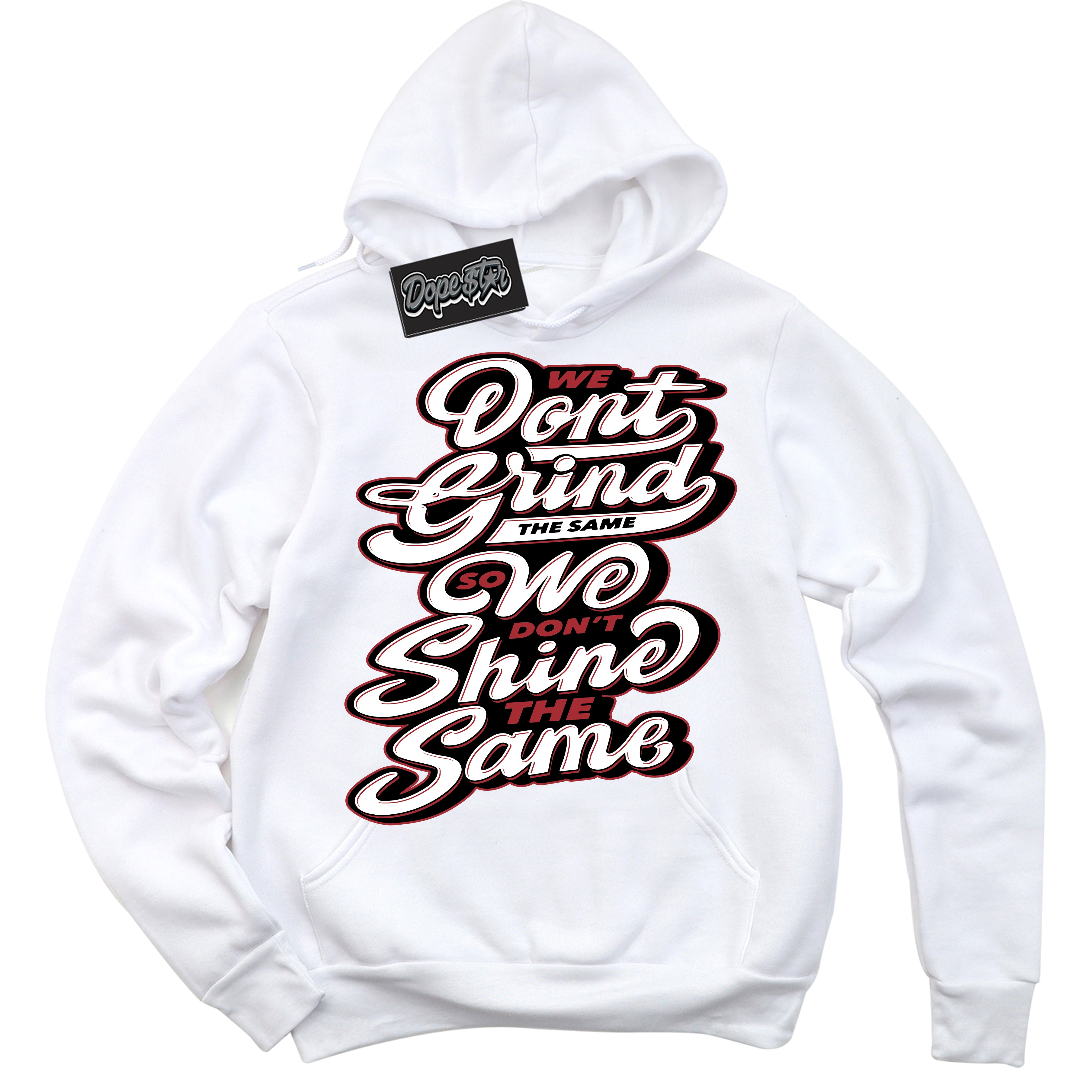 Cool White Hoodie with “ Grind Shine ”  design that Perfectly Matches Taxi Flip 12s Sneakers.