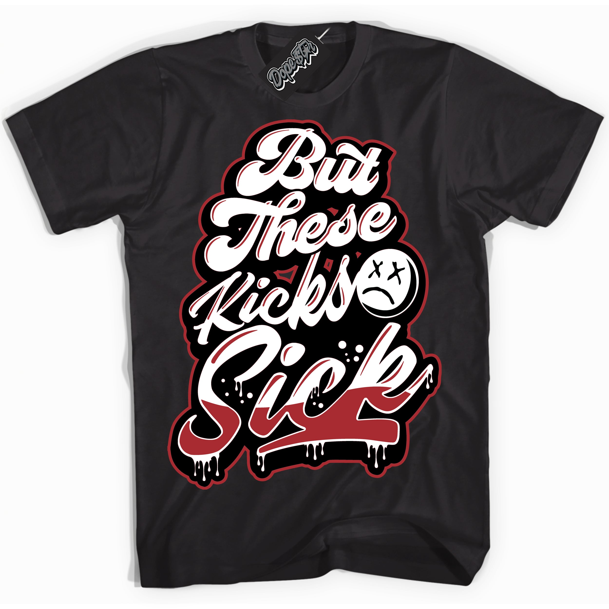 Cool Black Shirt with “ Kick Sick” design that perfectly matches Taxi Flip 12s Sneakers.