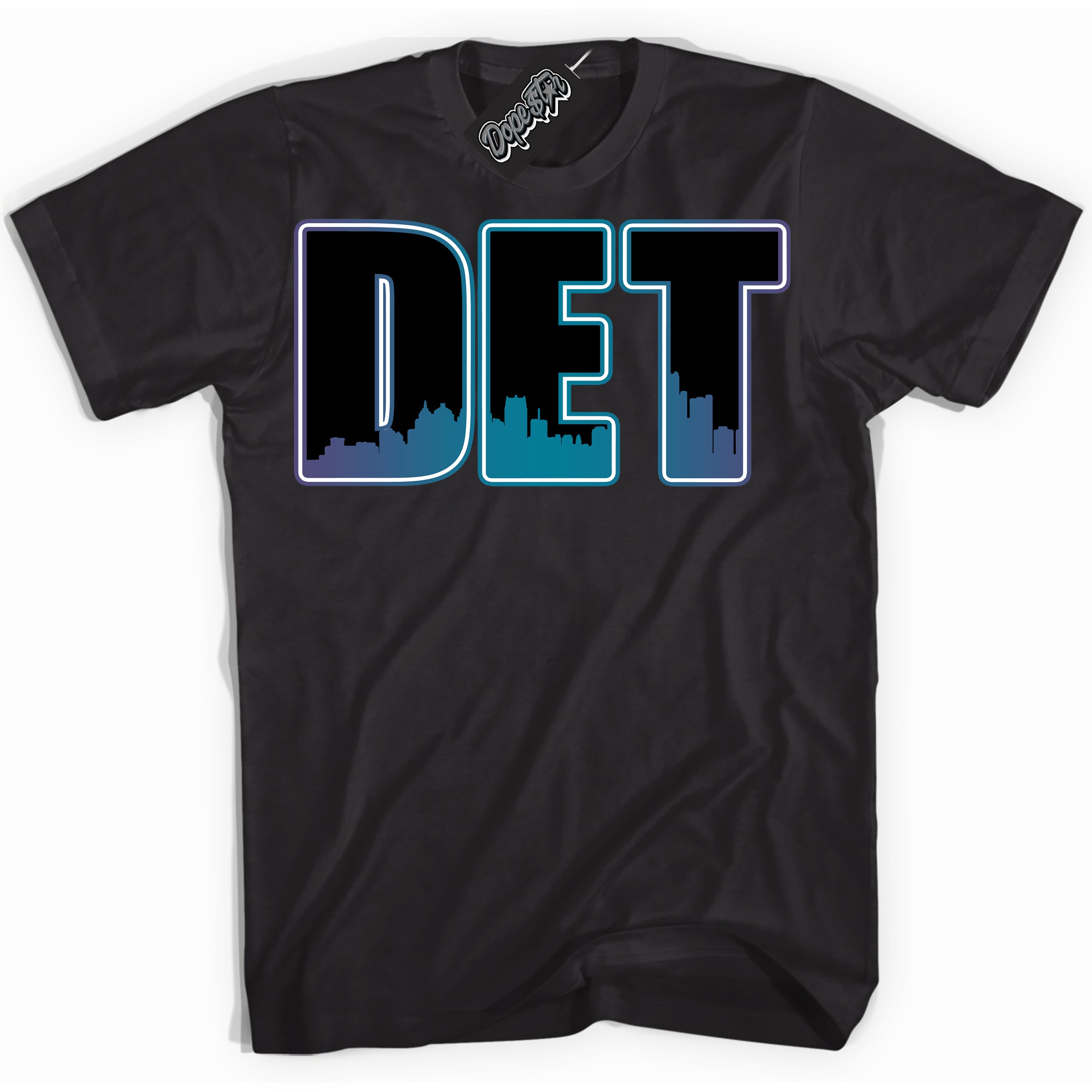Cool Black Shirt with “ Detroit” design that perfectly matches Love Letter 14s Sneakers.