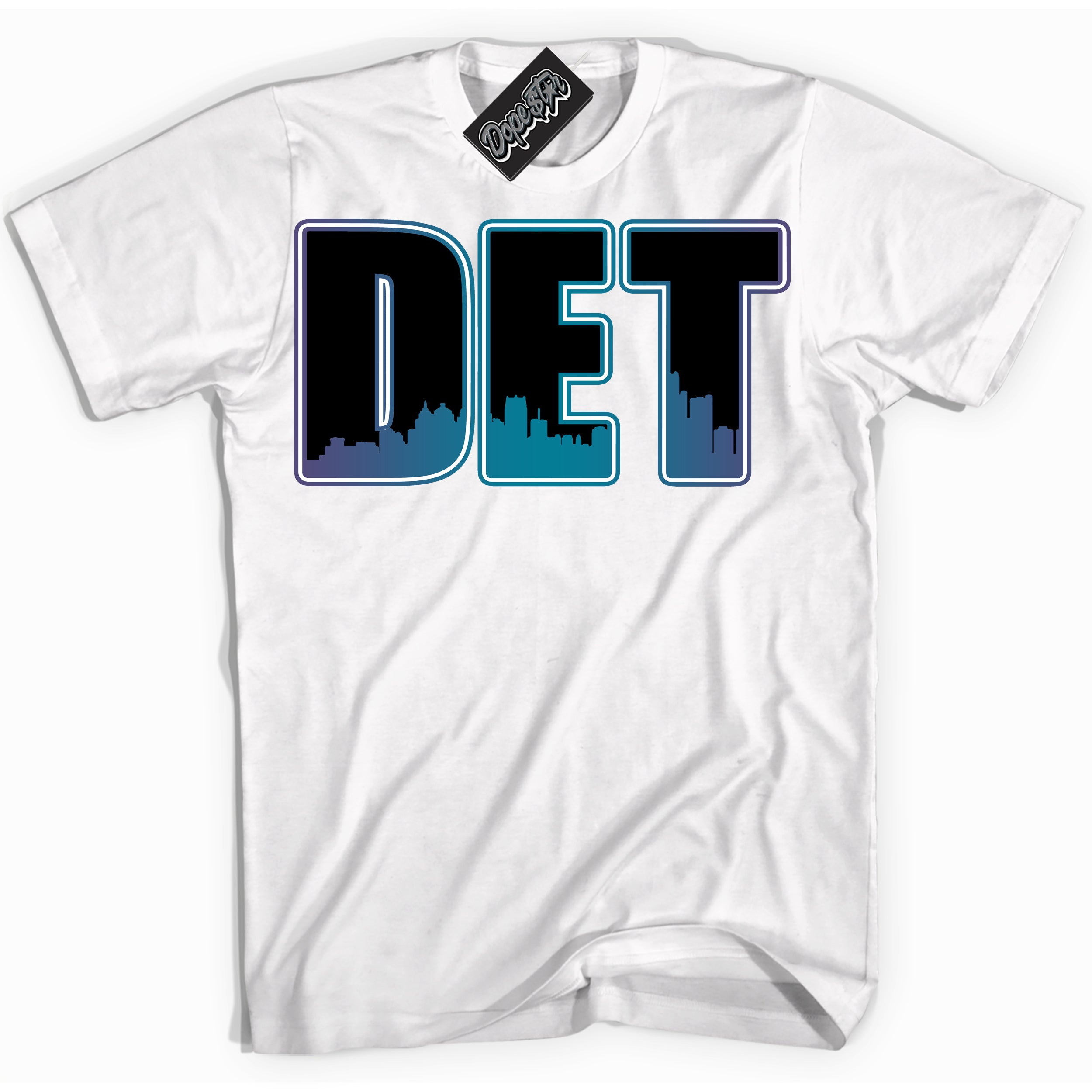 Cool White Shirt with “ Detroit” design that perfectly matches Love Letter 14s Sneakers.