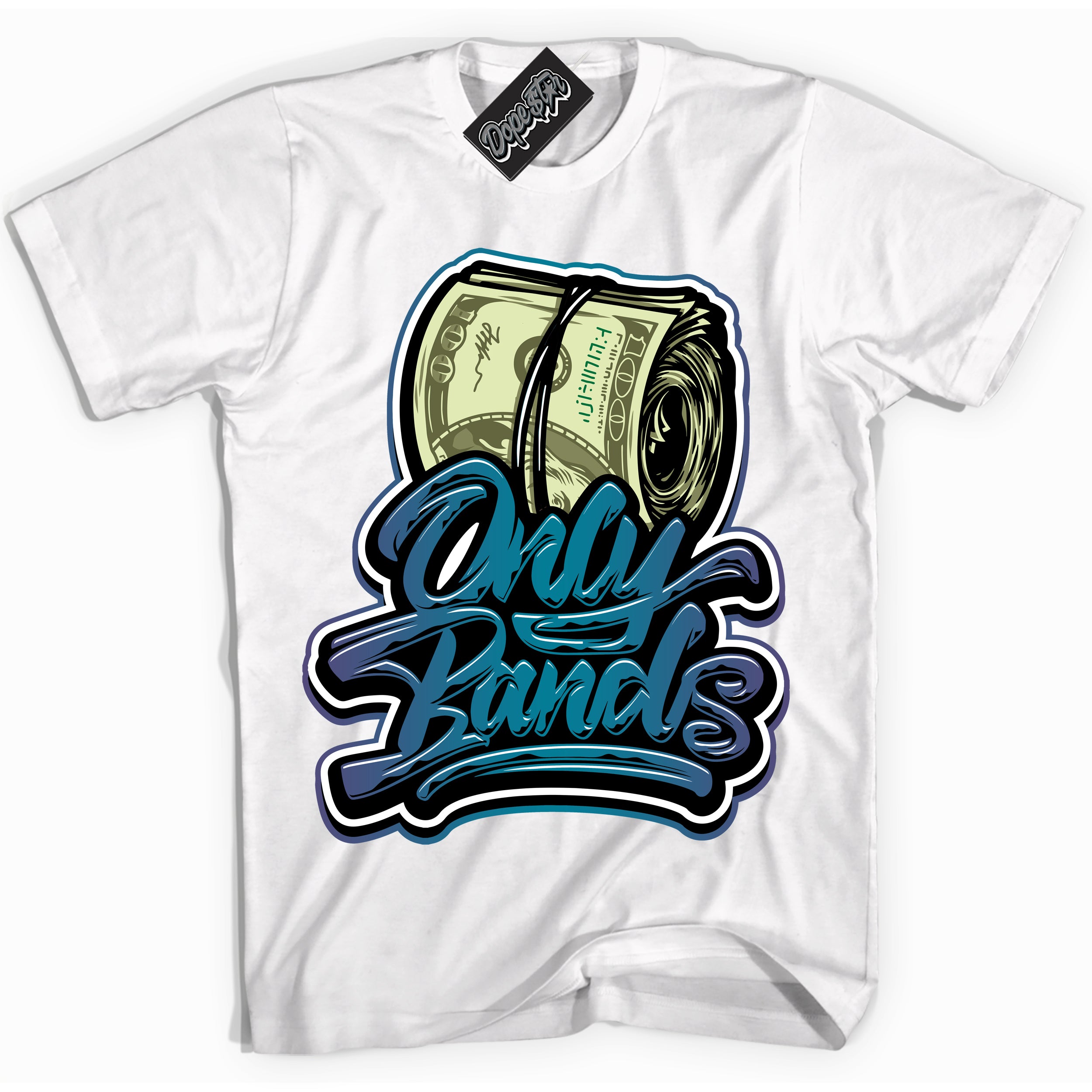 Cool White Shirt with “ Only Bands” design that perfectly matches Love Letter 14s Sneakers.