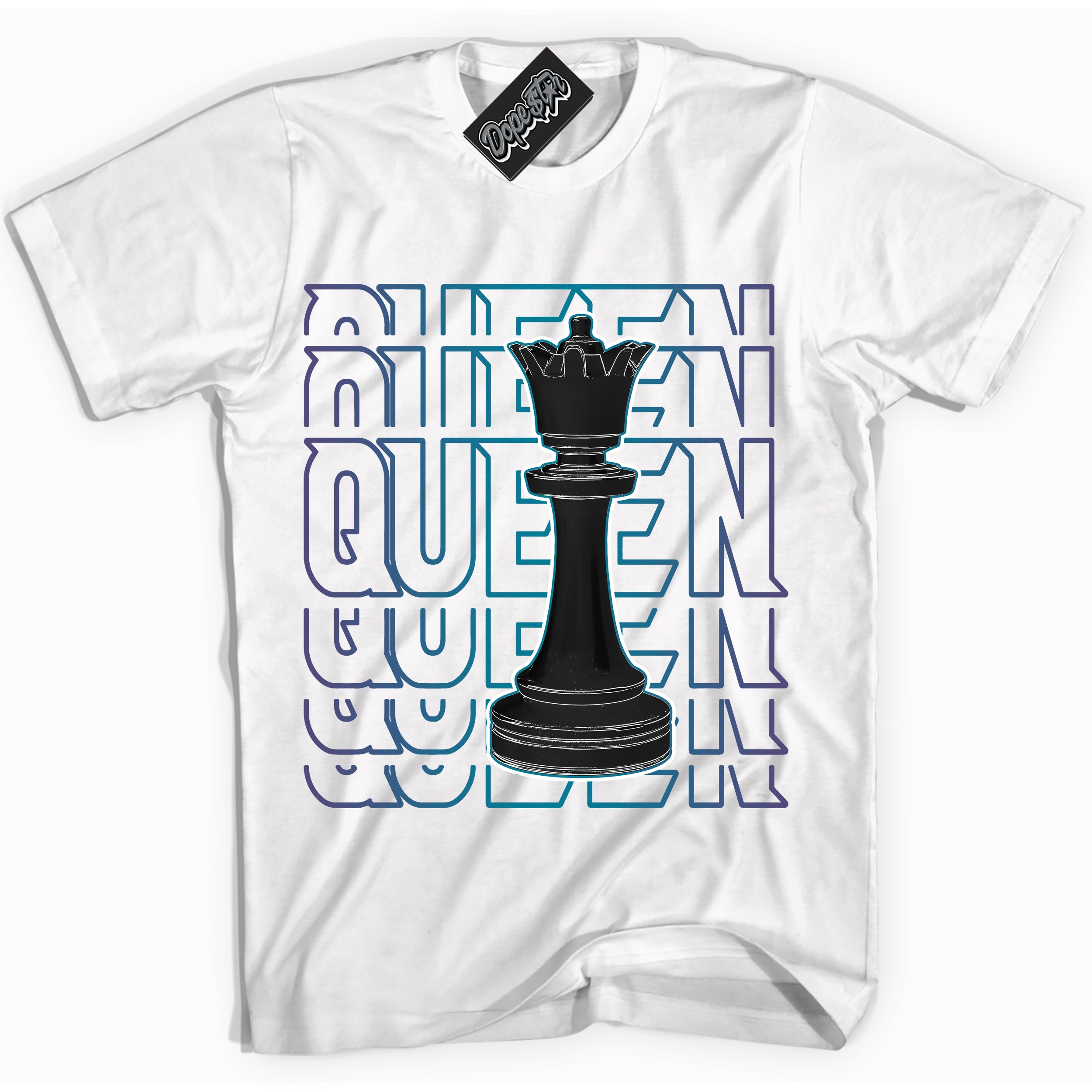 Cool White Shirt with “ Queen Chess” design that perfectly matches Love Letter 14s Sneakers.