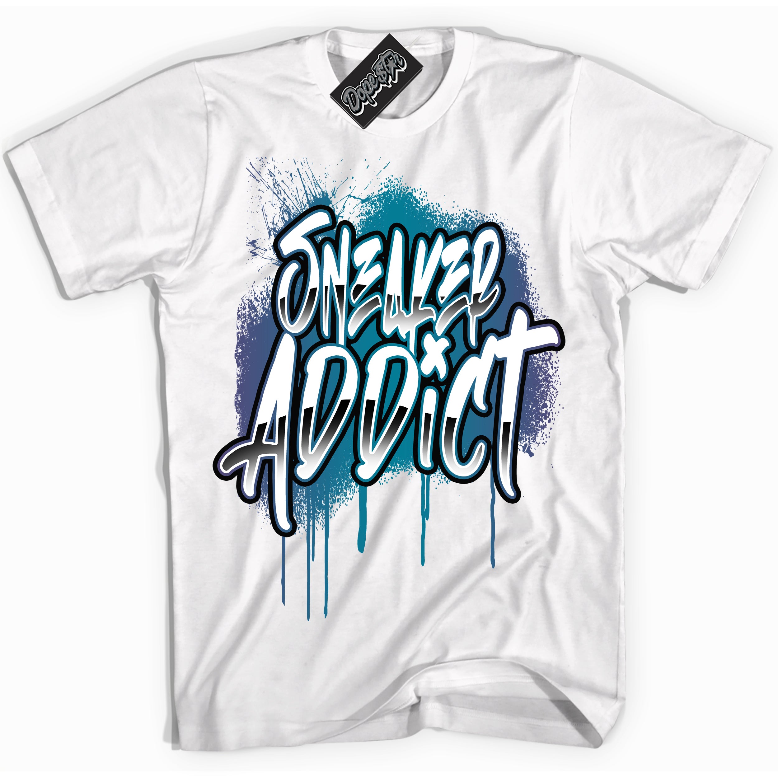 Cool White Shirt with “ Sneaker Addict” design that perfectly matches Love Letter 14s Sneakers.