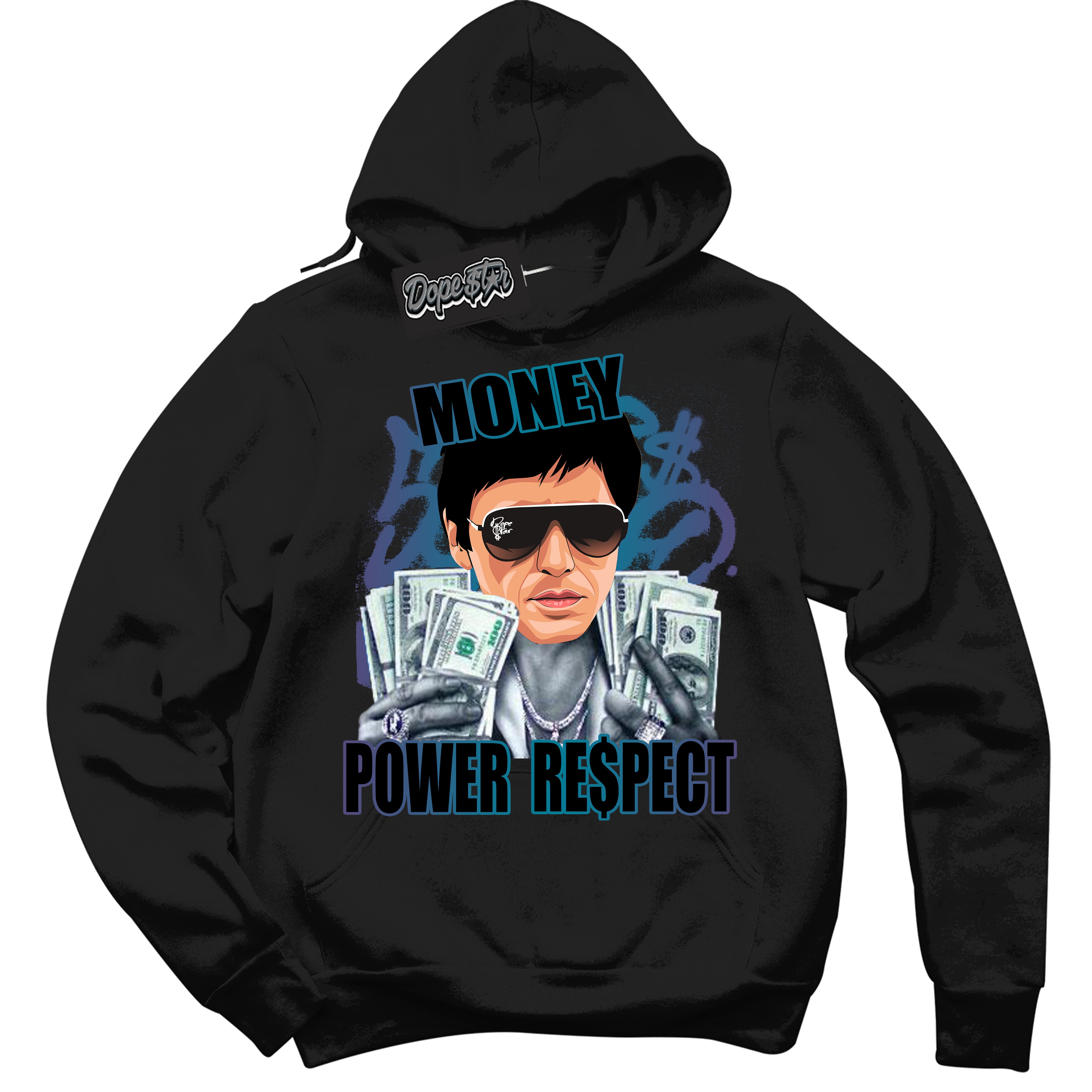 Cool Black Hoodie with “ Tony Montana ”  design that Perfectly Matches Love Letter 14s Sneakers.