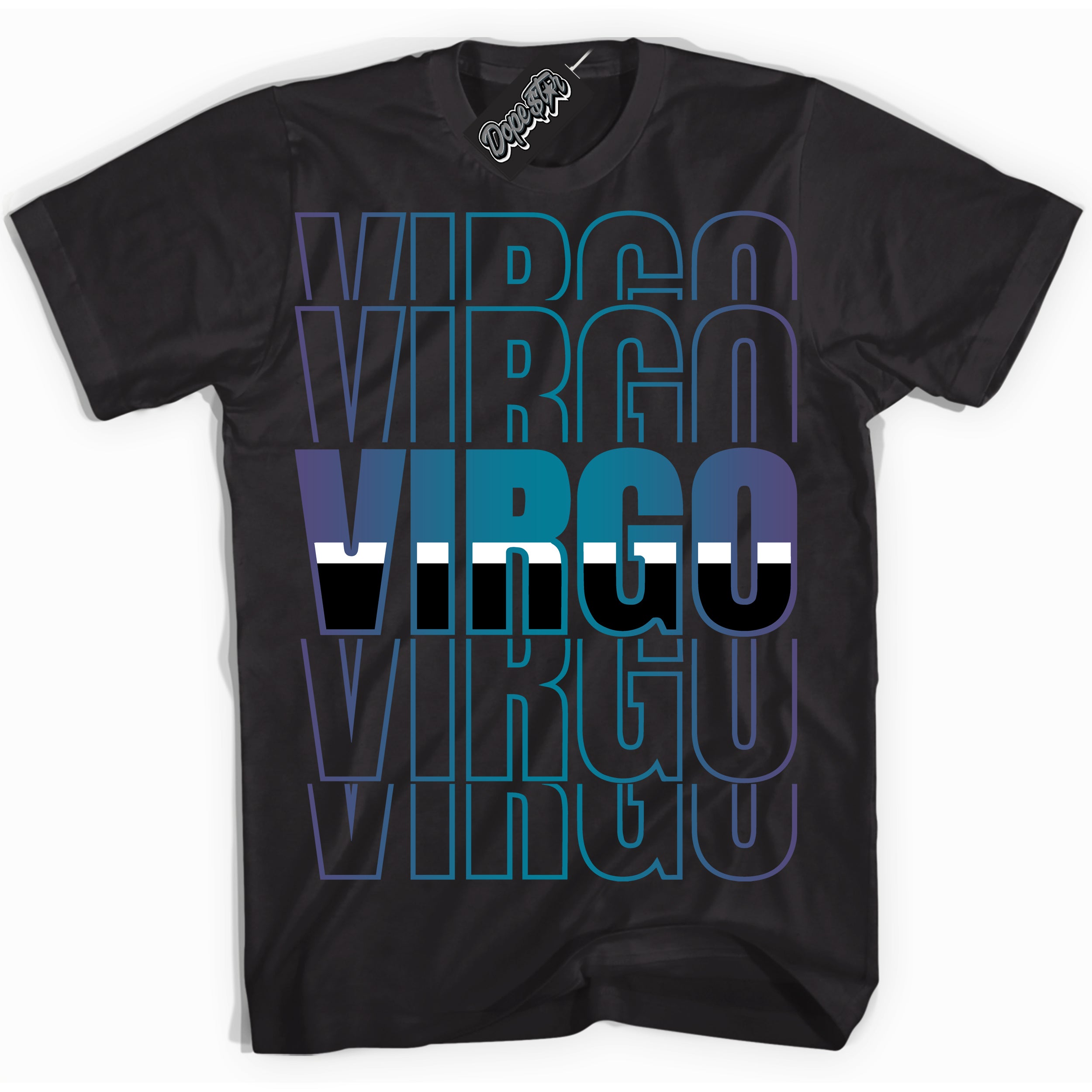 Cool Black Shirt with “ Virgo” design that perfectly matches Love Letter 14s Sneakers.