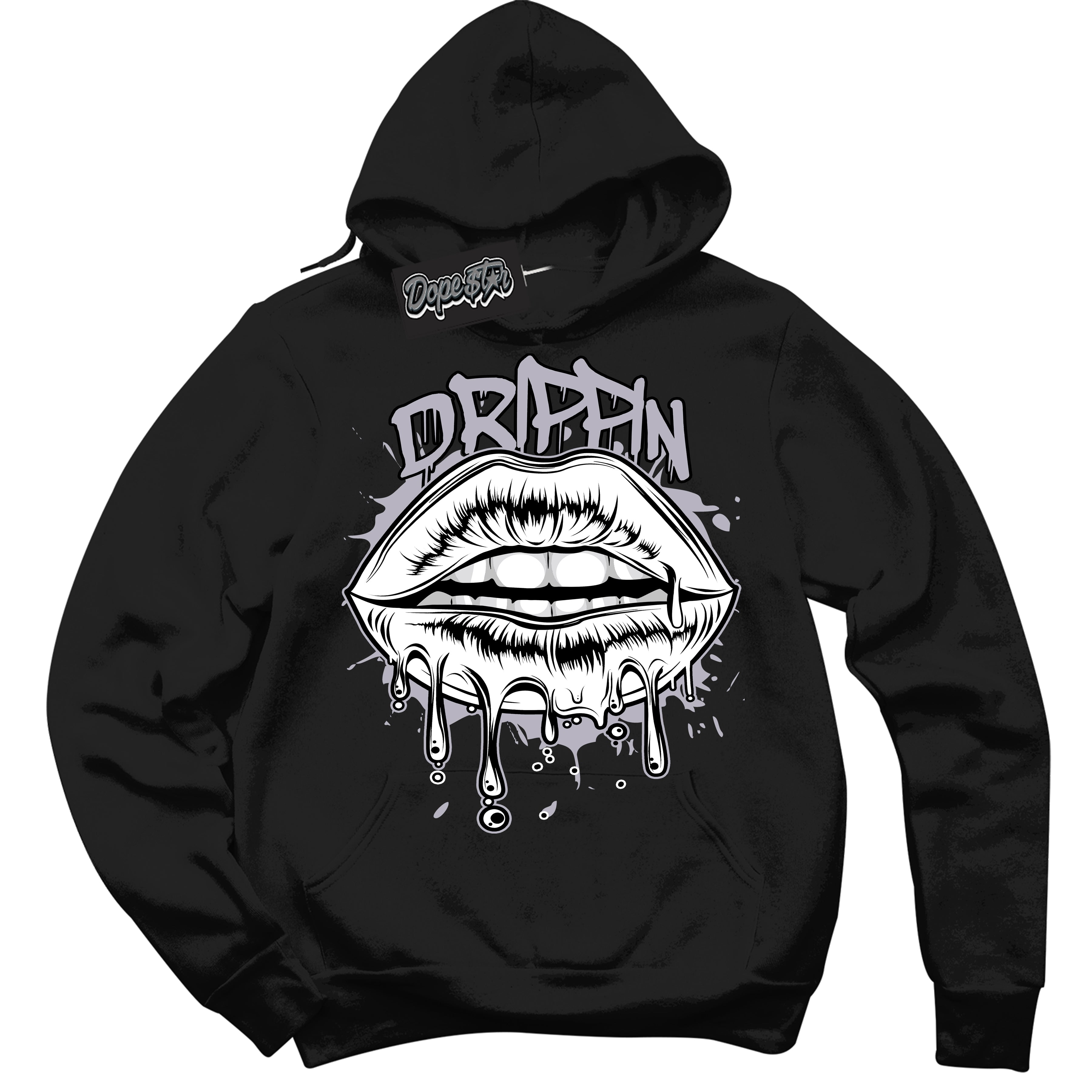 Cool Black Hoodie with “ Drippin ”  design that Perfectly Matches OG Barons 1s Jordans.