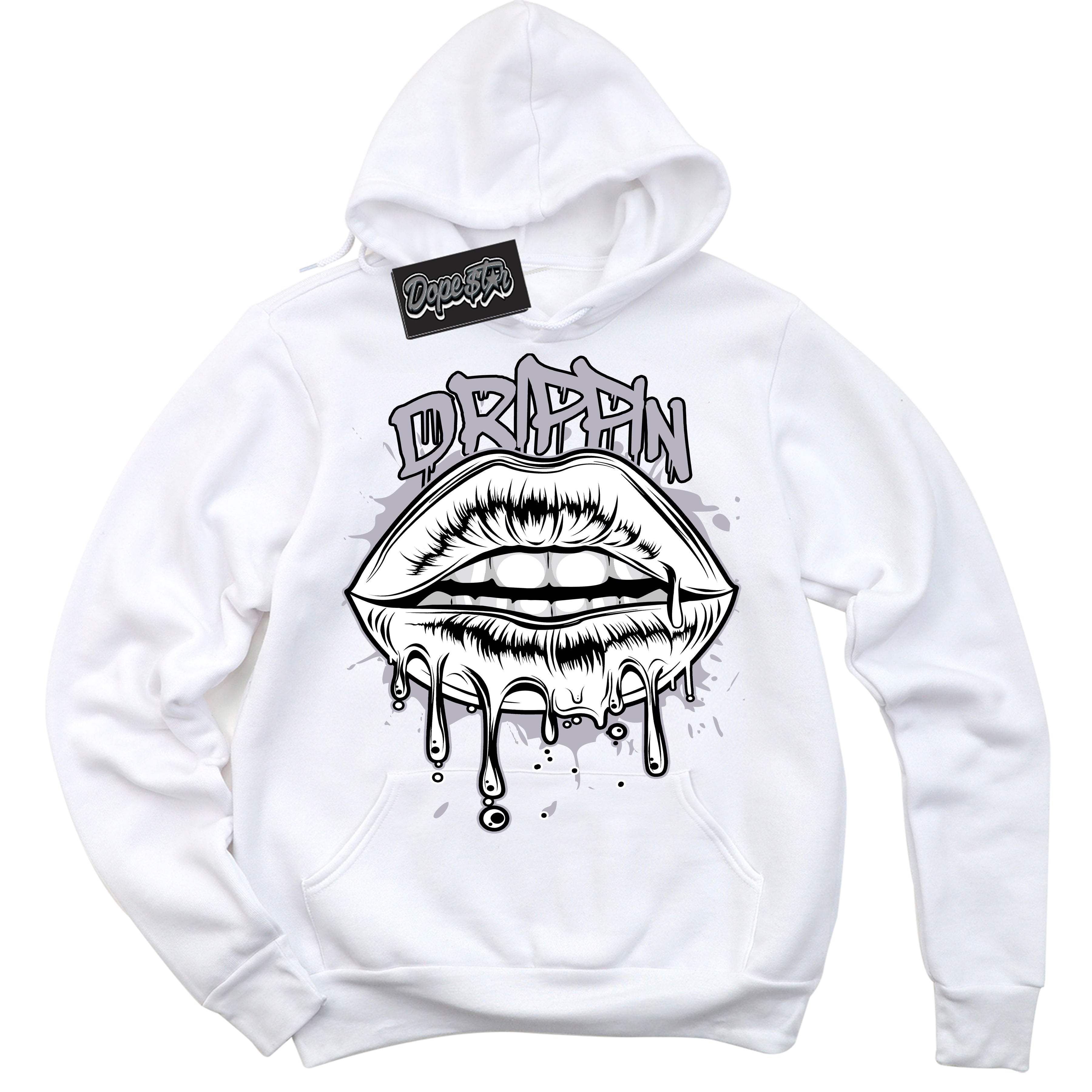 Cool White Hoodie with “ Drippin ”  design that Perfectly Matches OG Barons 1s Jordans.