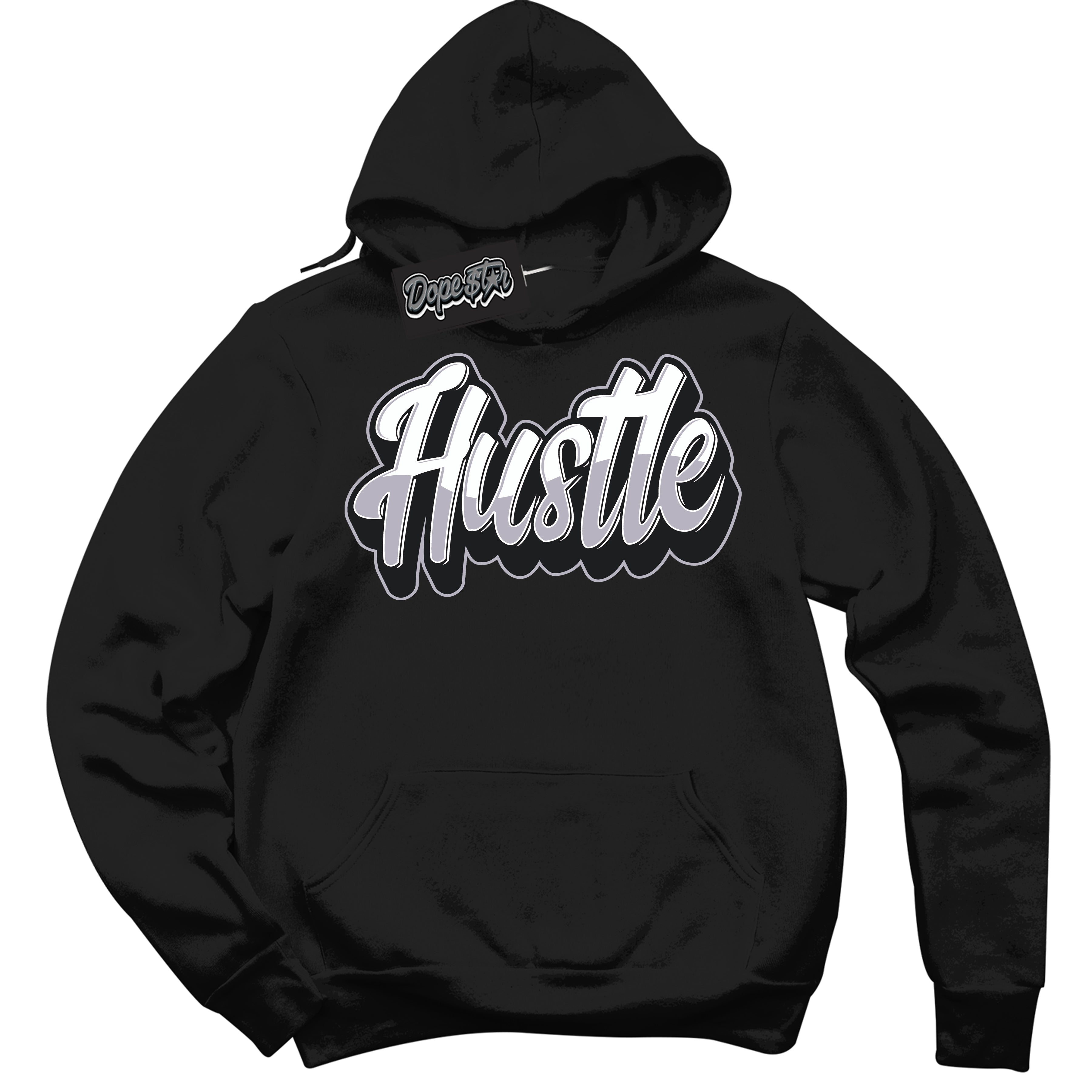 Cool Black Hoodie with “ Hustle ”  design that Perfectly Matches OG Barons 1s Jordans.