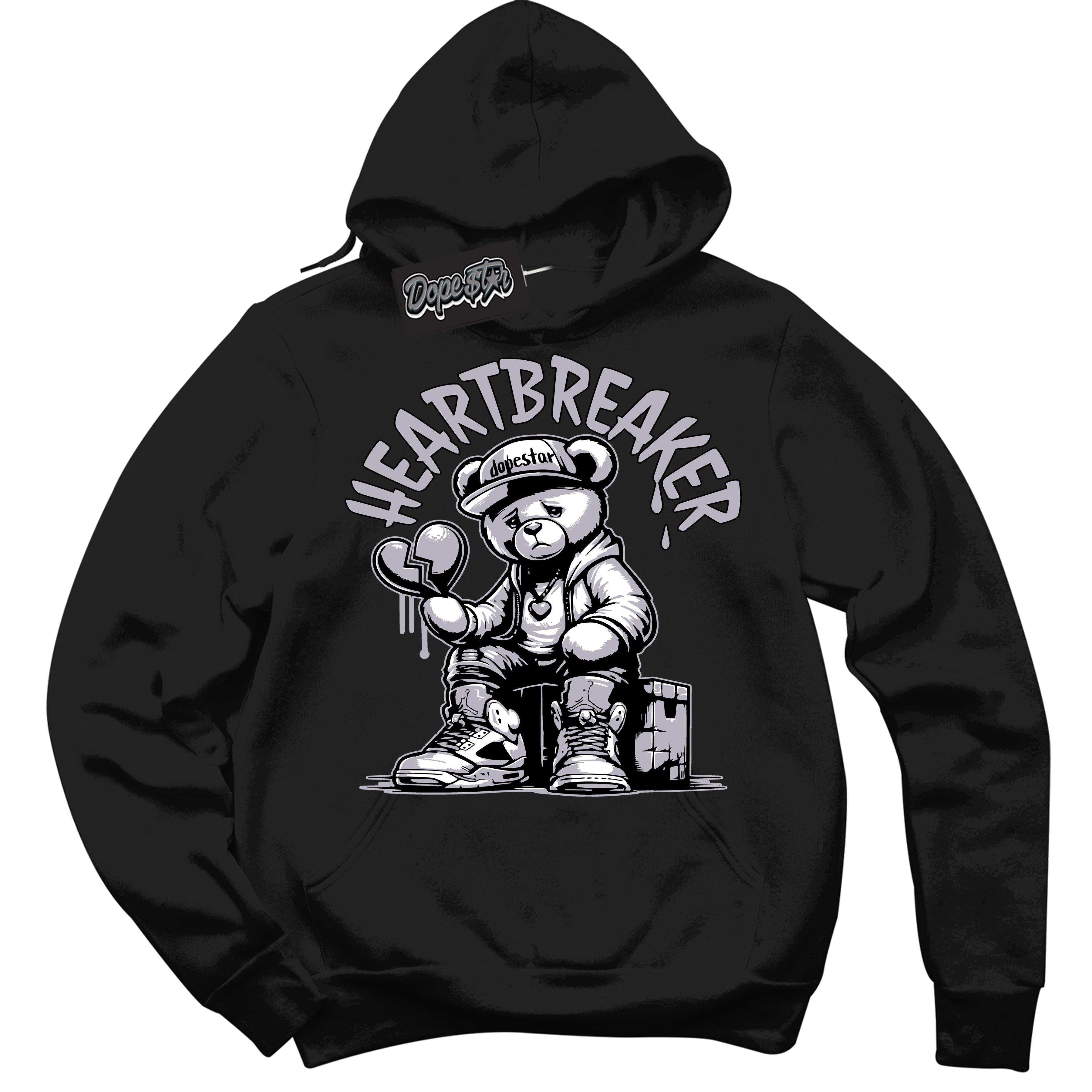 Cool Black Hoodie with “ Heartbreaker Bear ”  design that Perfectly Matches OG Barons 1s Jordans.