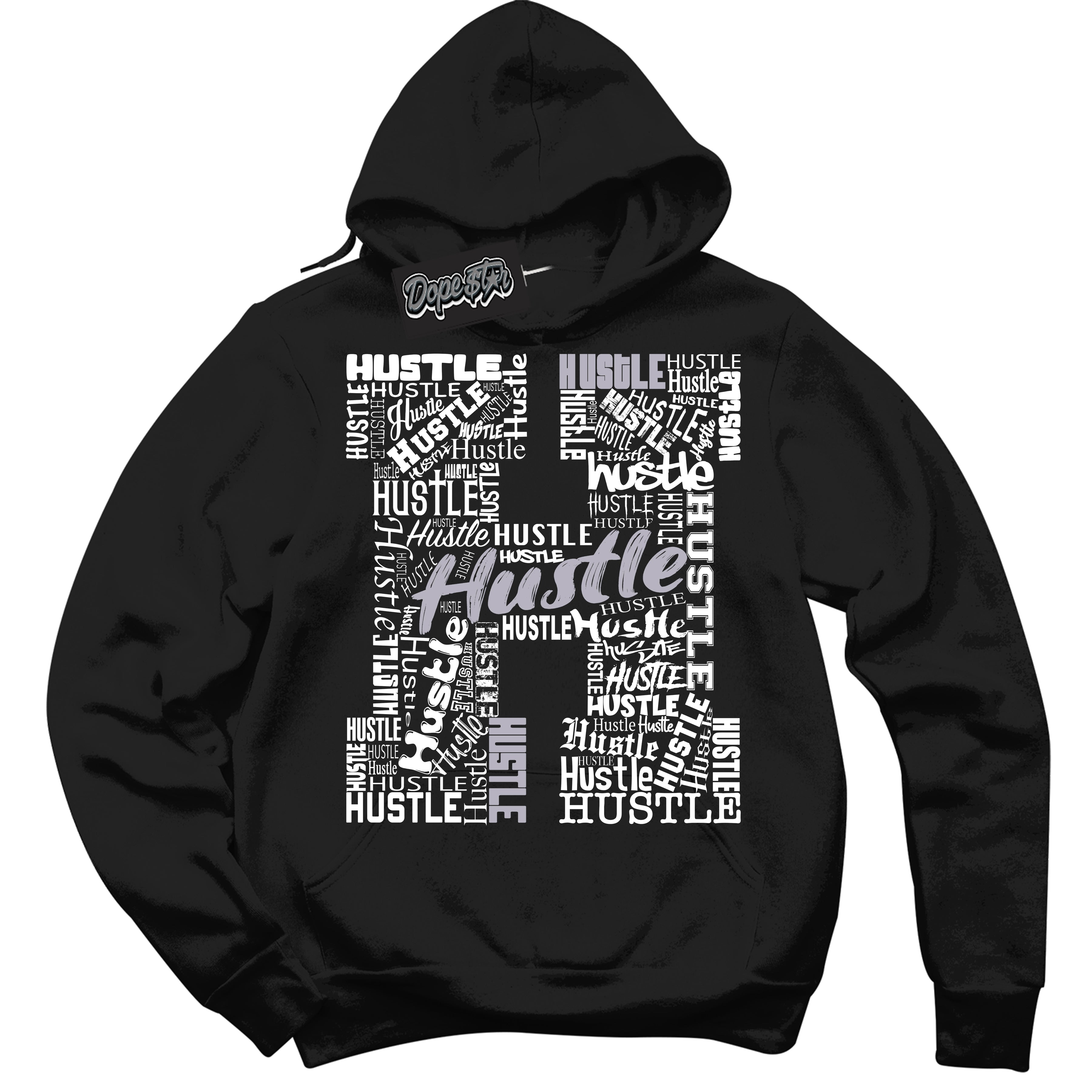 Cool Black Hoodie with “ Hustle H ”  design that Perfectly Matches OG Barons 1s Jordans.