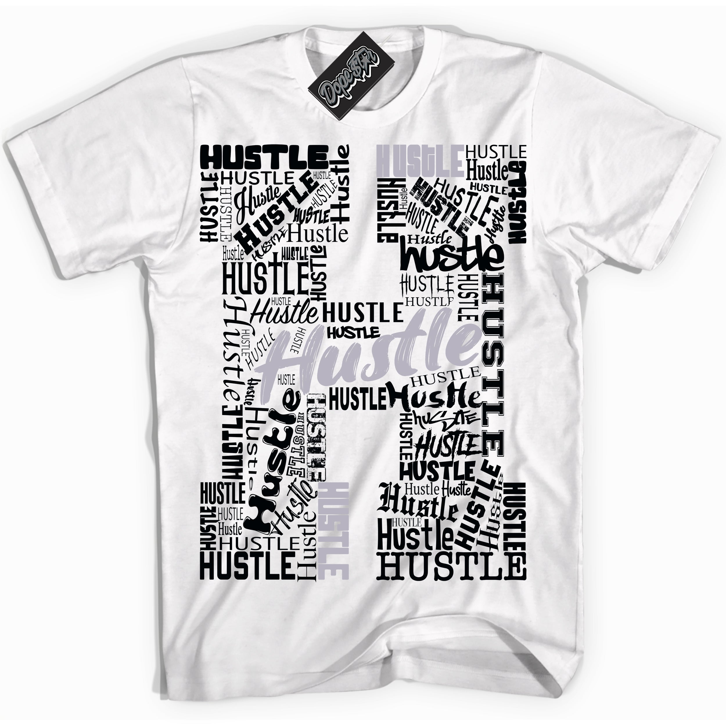 Cool White Shirt with “ Hustle H ” design that perfectly matches OG Barons 1s Jordans.