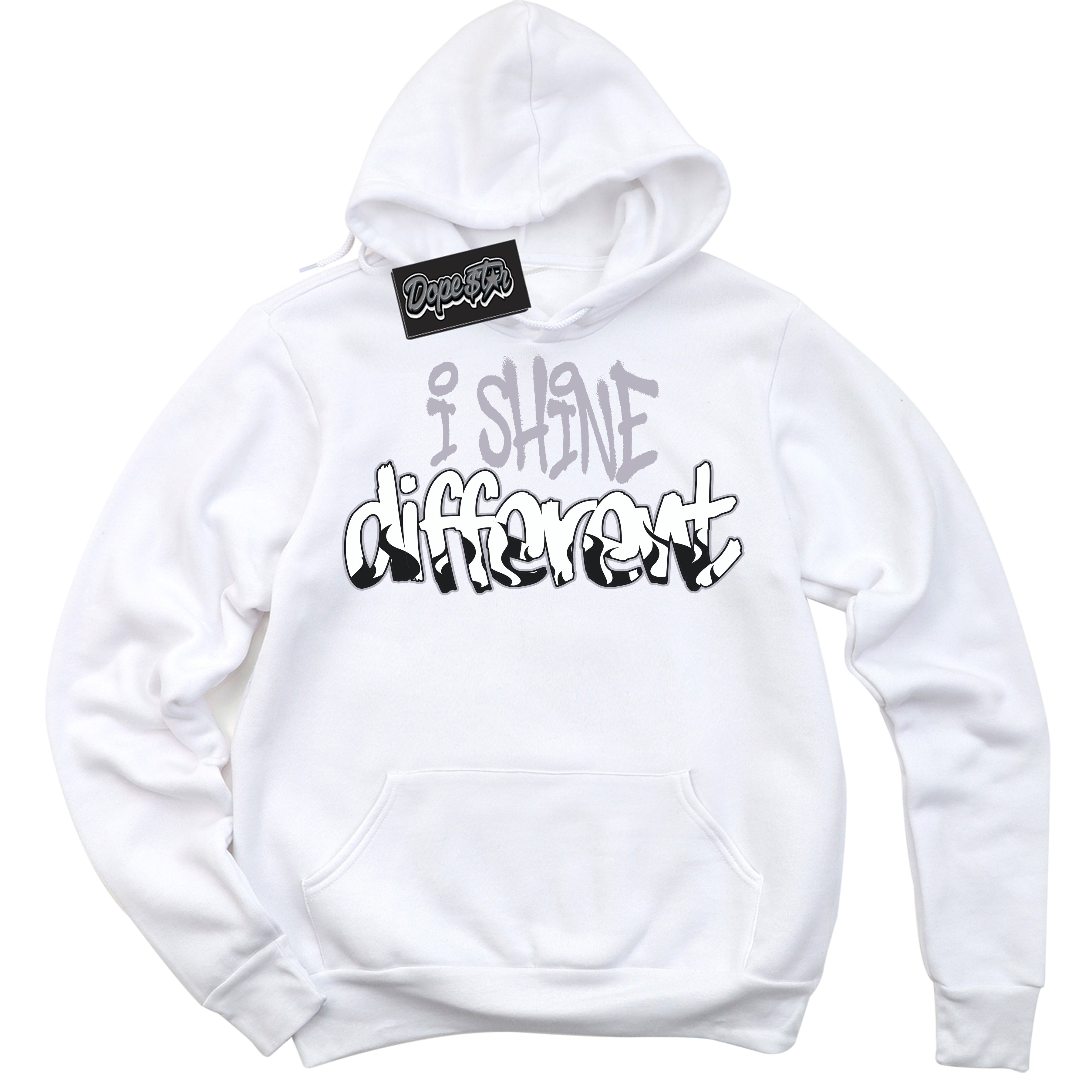 Cool White Hoodie with “ I Shine Different ”  design that Perfectly Matches OG Barons 1s Jordans.