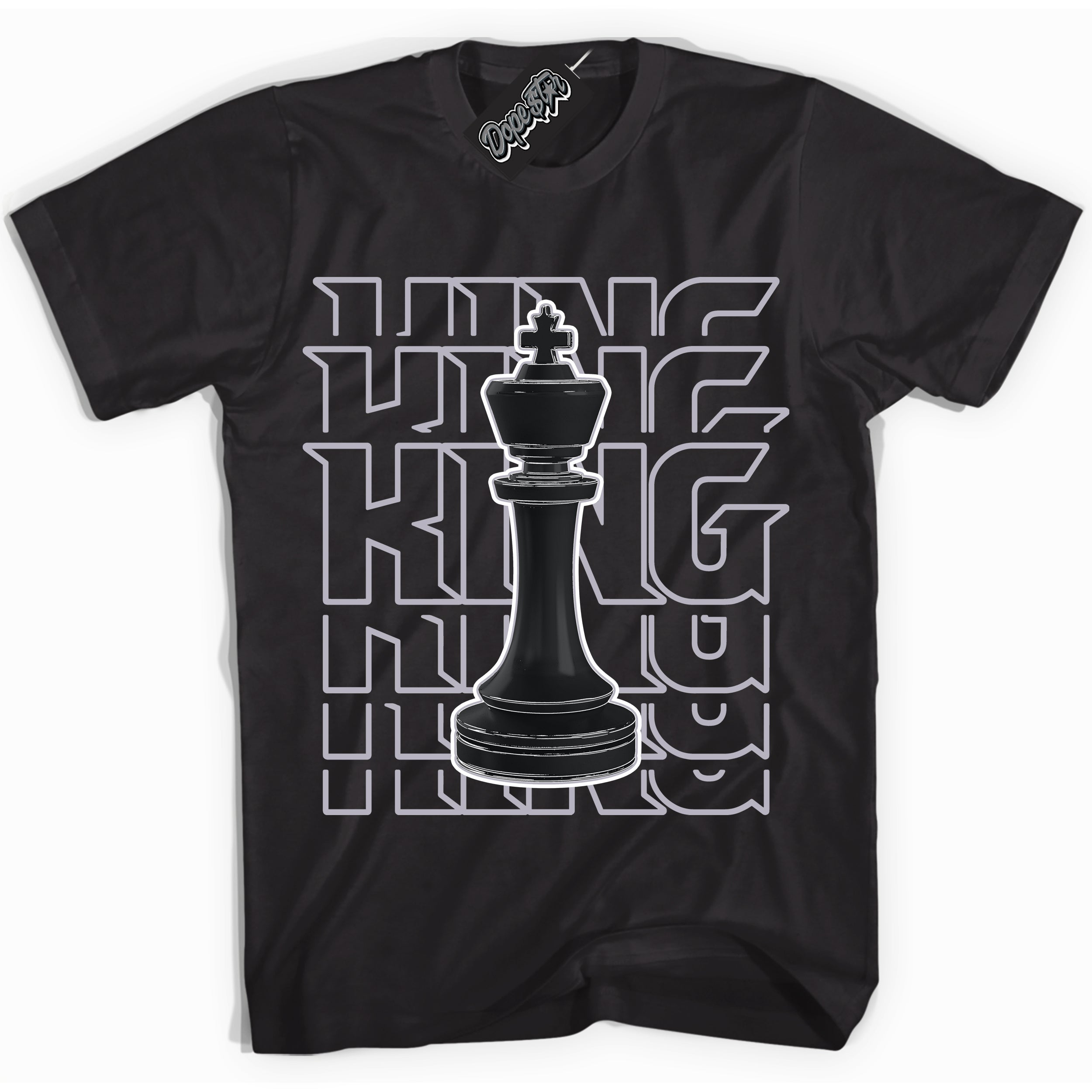 Cool Black Shirt with “ King Chess ” design that perfectly matches OG Barons 1s Jordans.