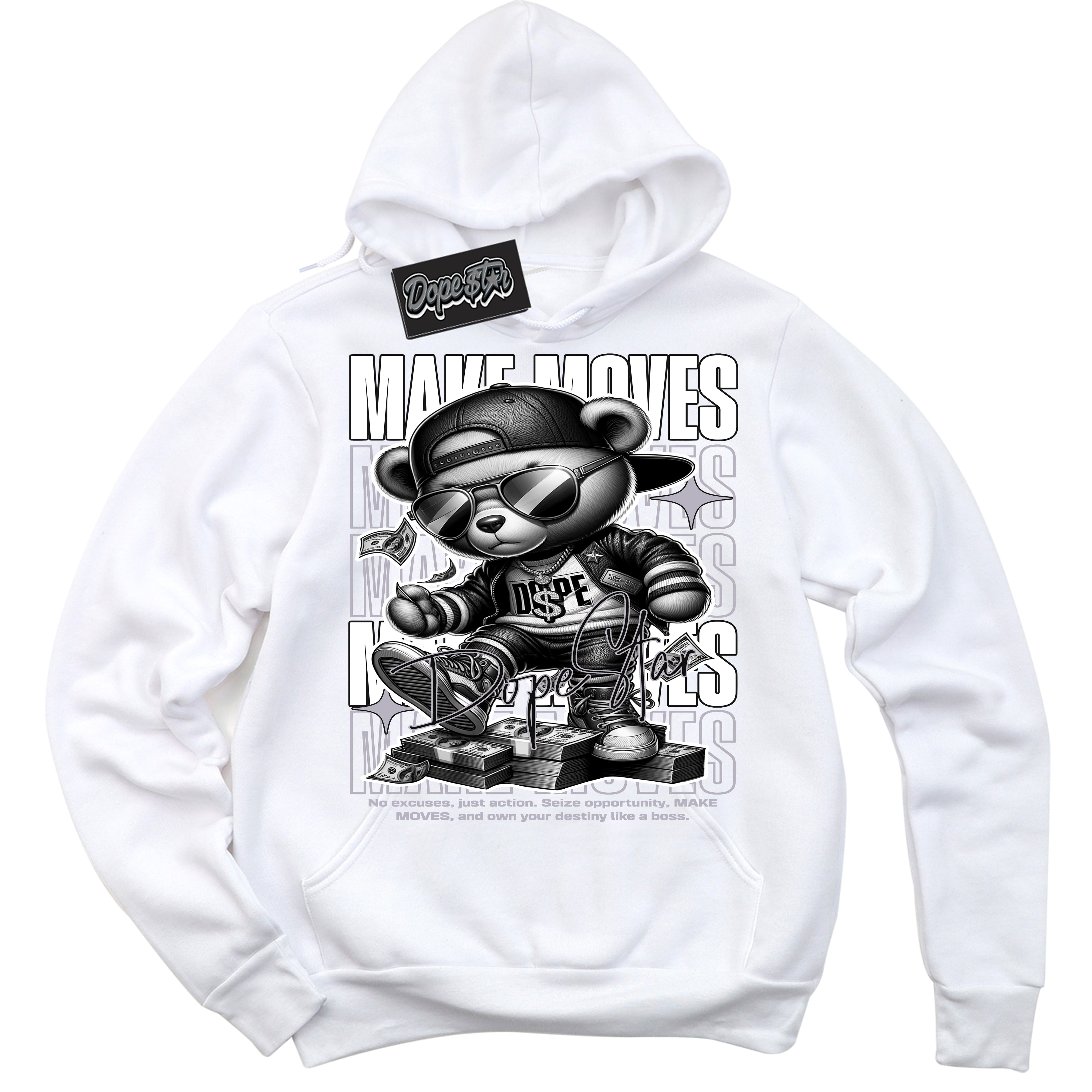 Cool White Hoodie with “ Make Moves ”  design that Perfectly Matches OG Barons 1s Jordans.