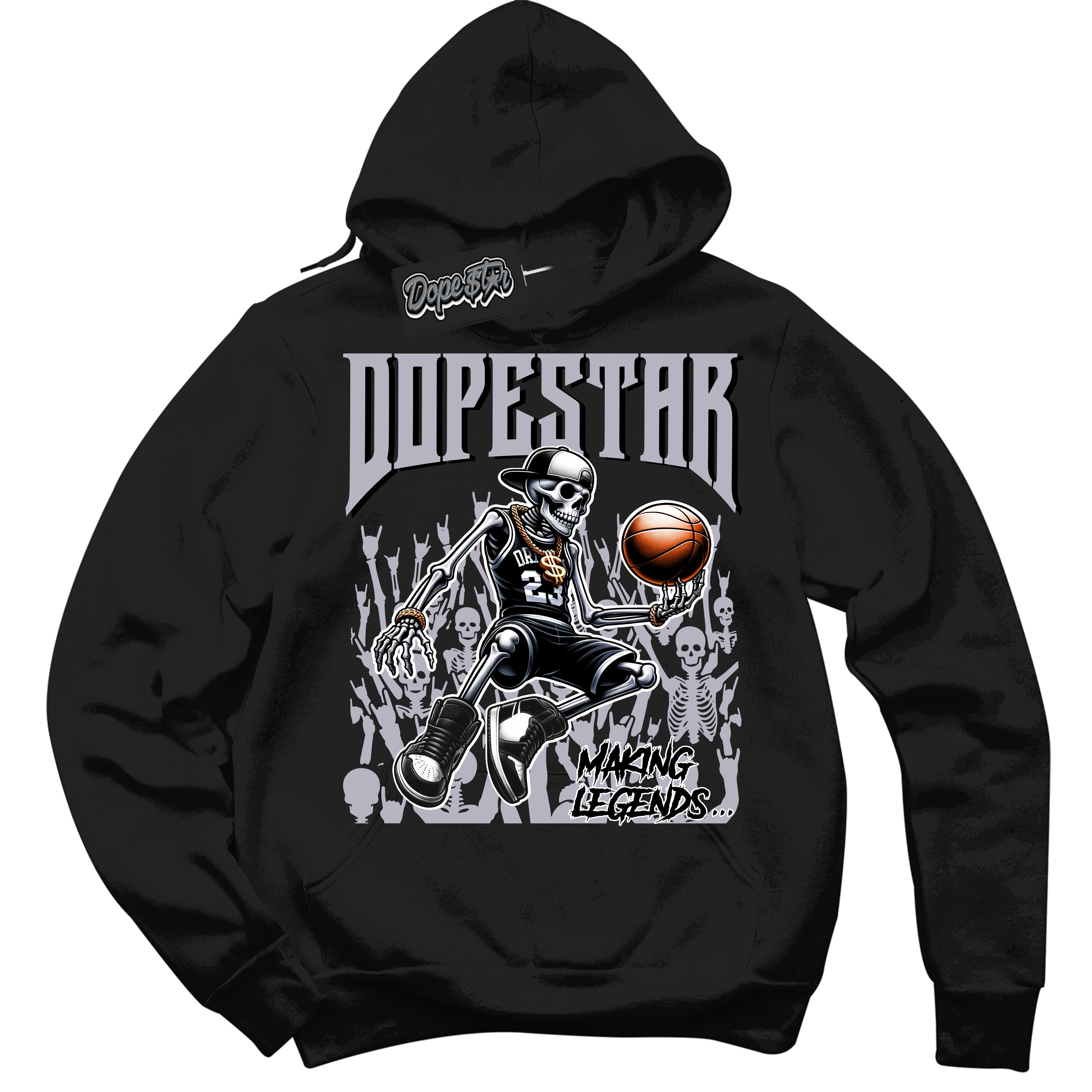 Cool Black Hoodie with “ Making Legends ”  design that Perfectly Matches OG Barons 1s Jordans.